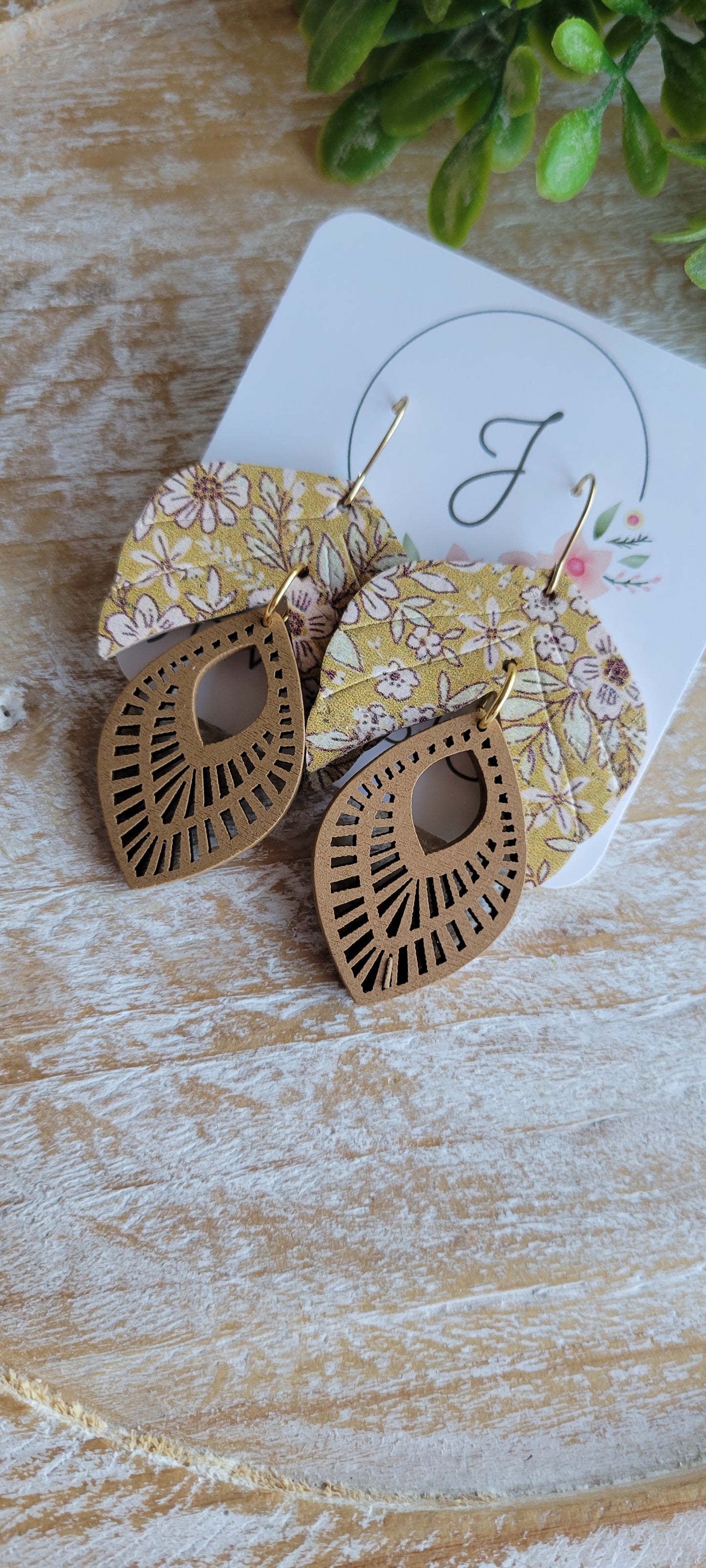 Cork and Wood Earrings