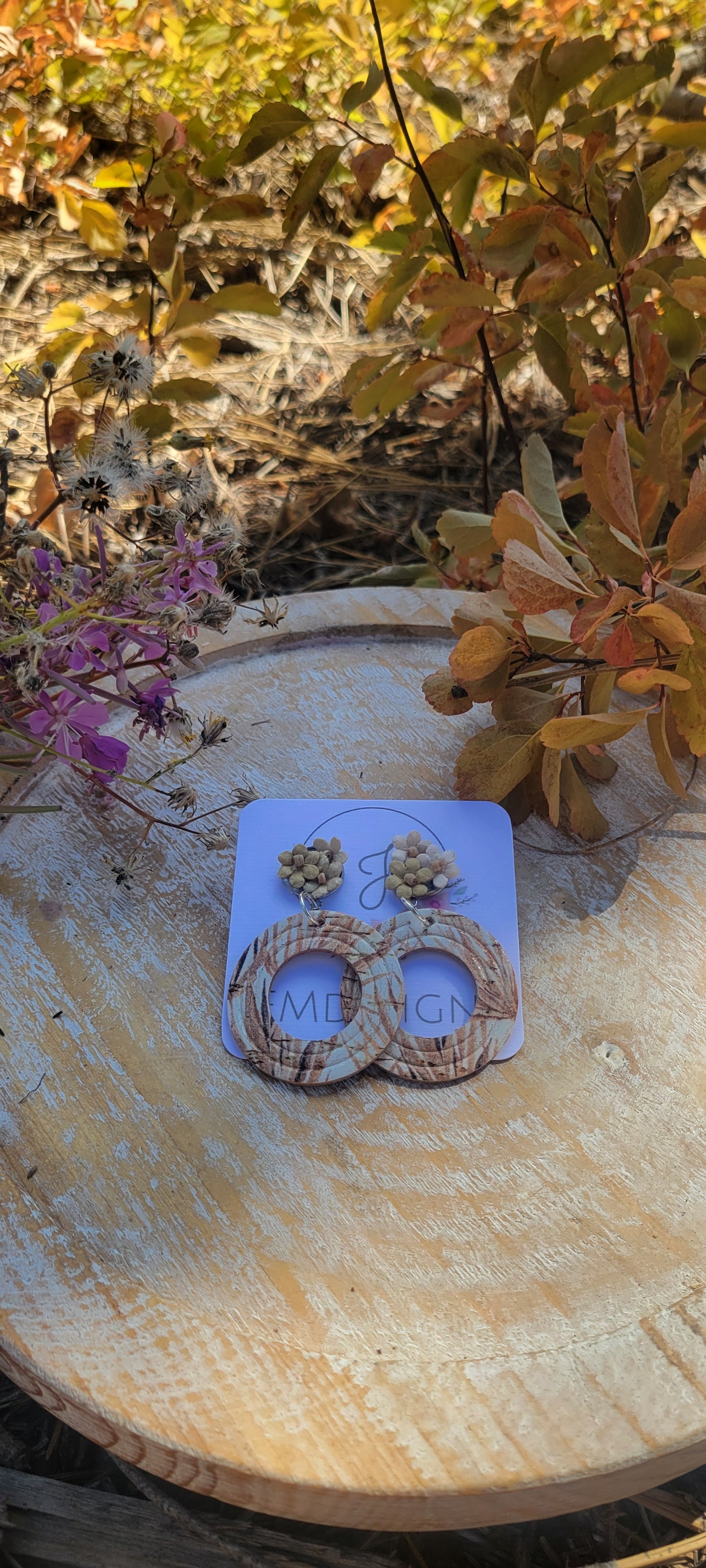 Whispers of Autumn Circle Earrings