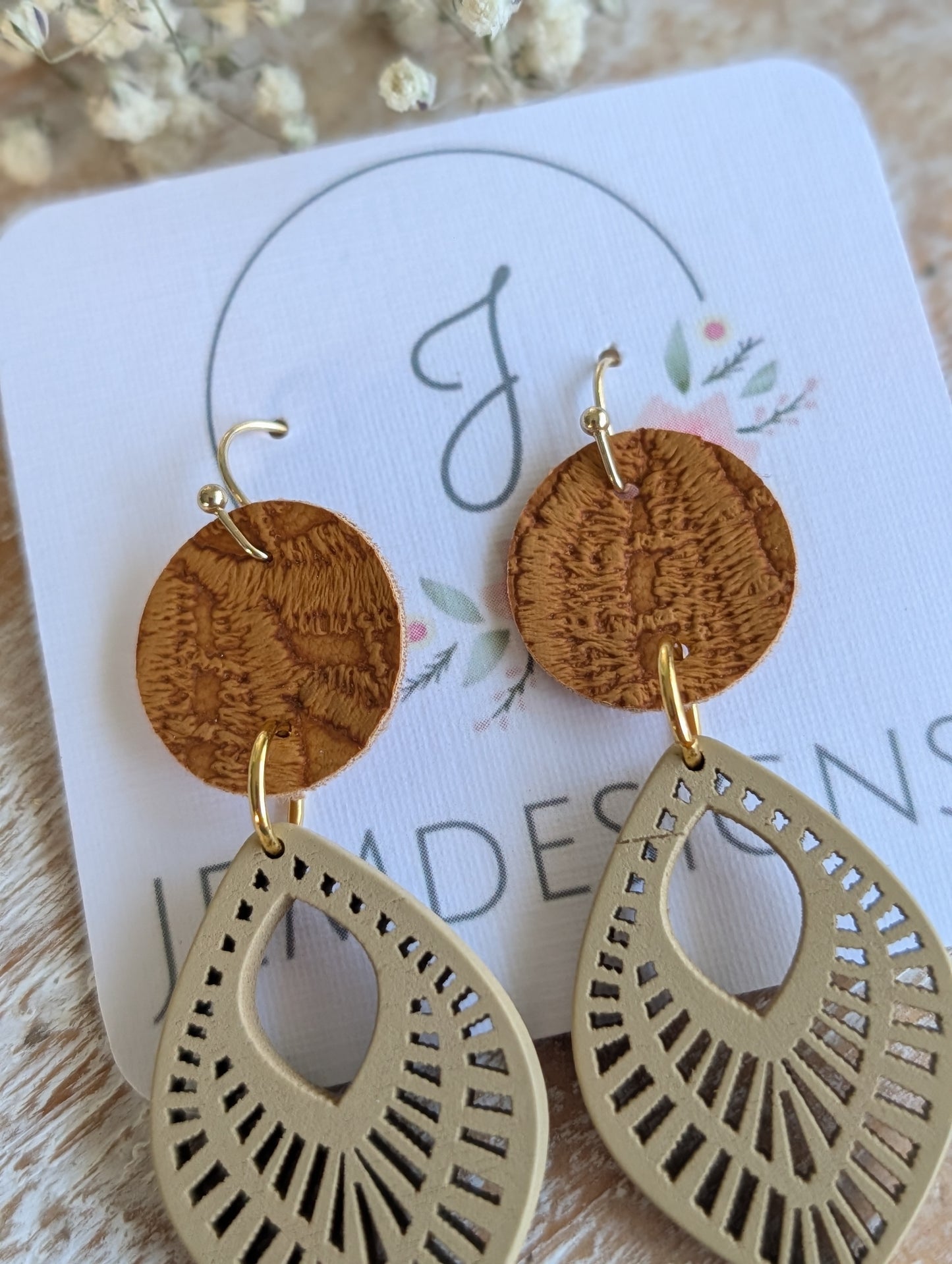 Mustard Lace Earrings
