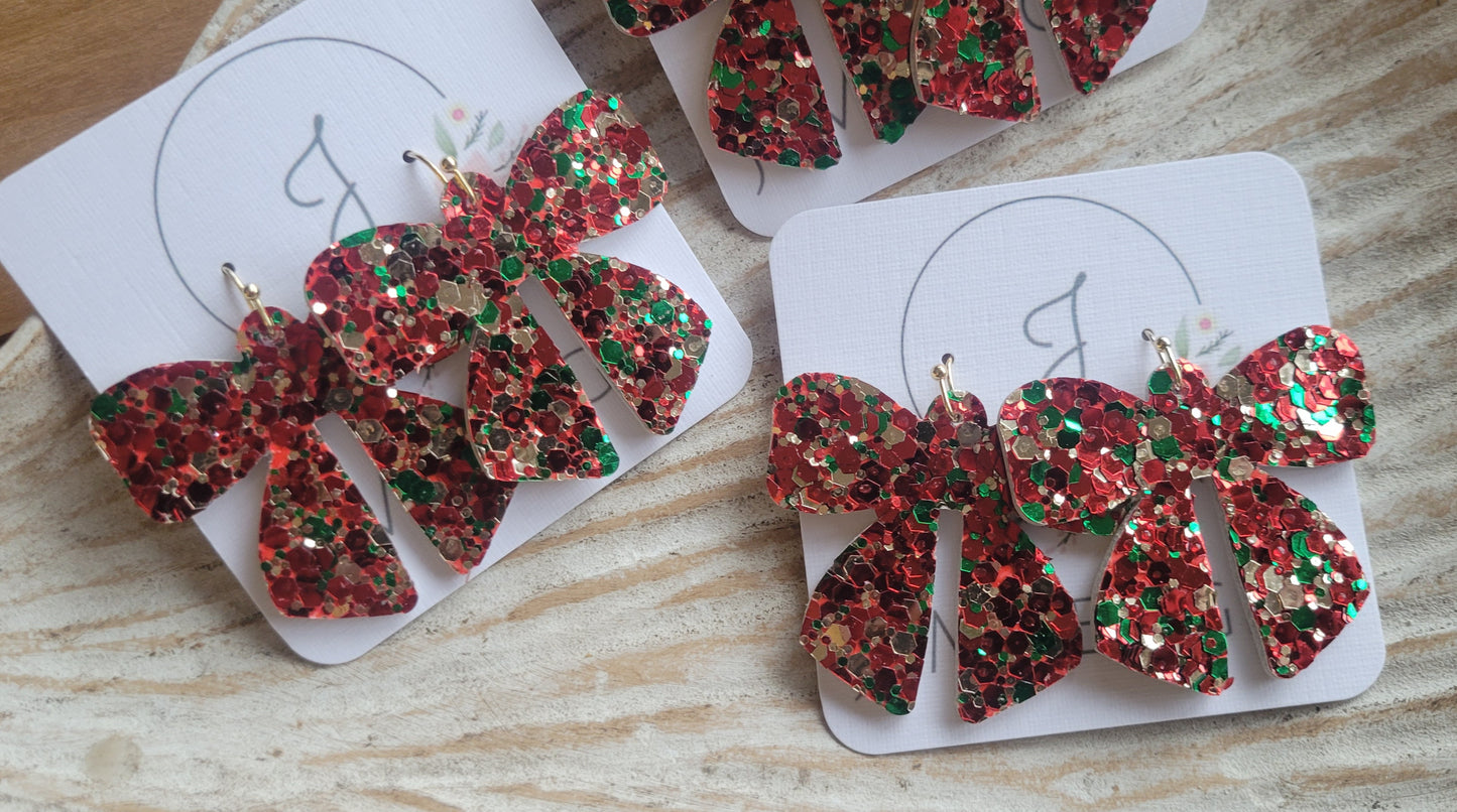 Christmas Glitter Bows