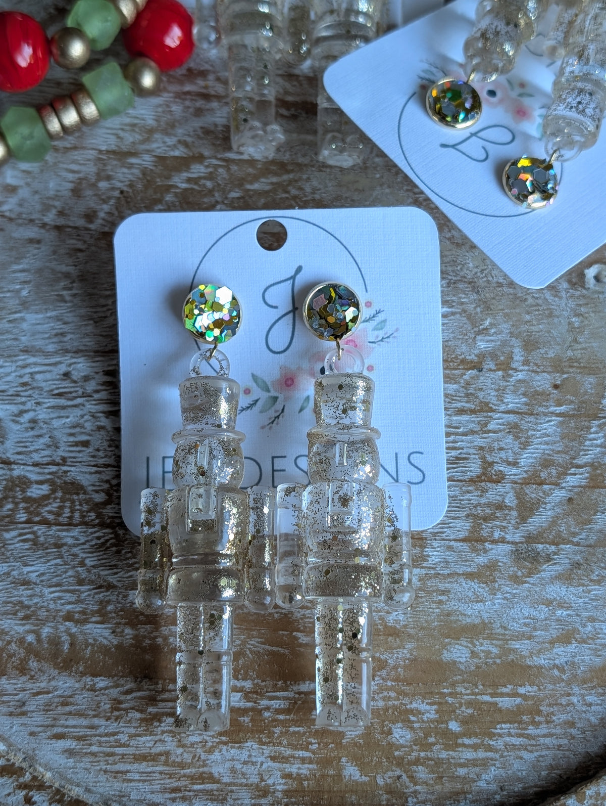 Mixed Metal Icy Nutcracker Earrings