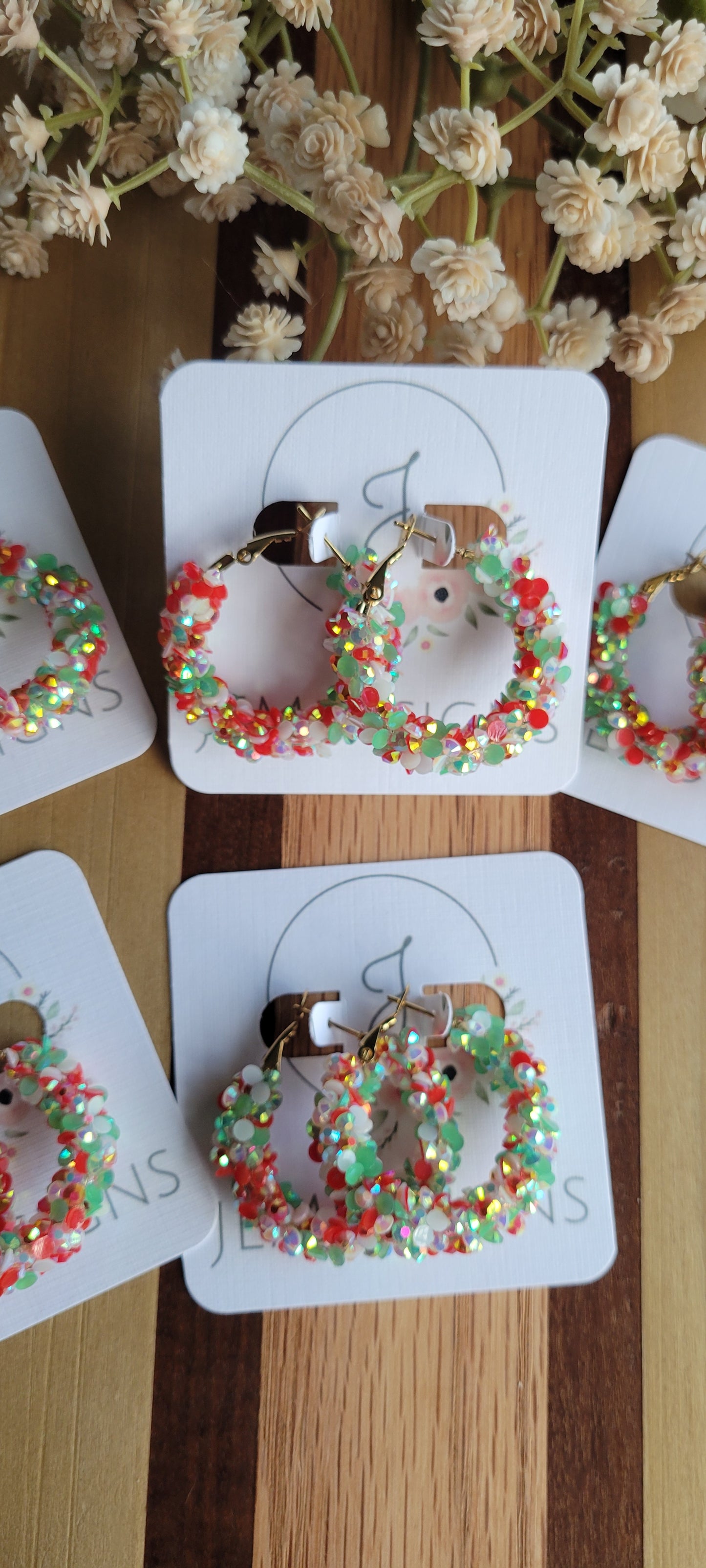 Christmas Glitter Earrings