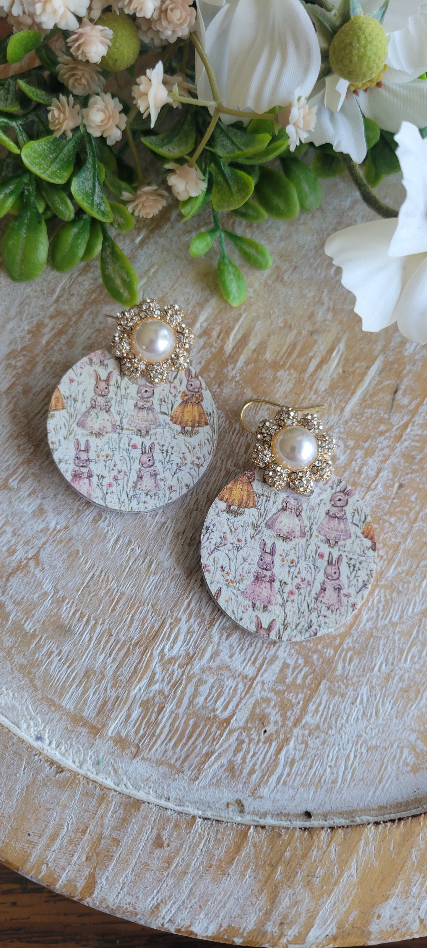 Pearl Bunny Earrings