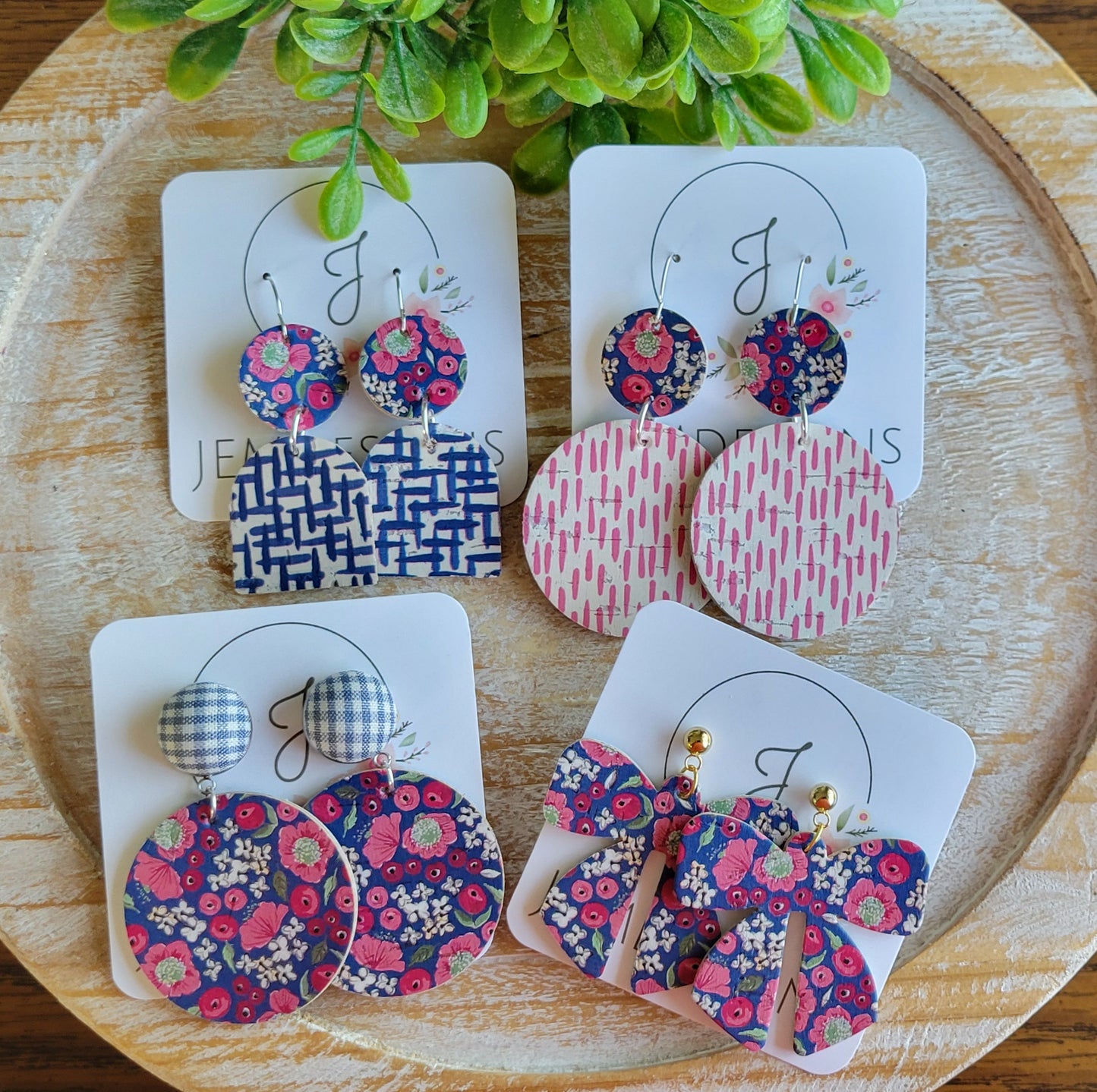 Pink Cork Earrings