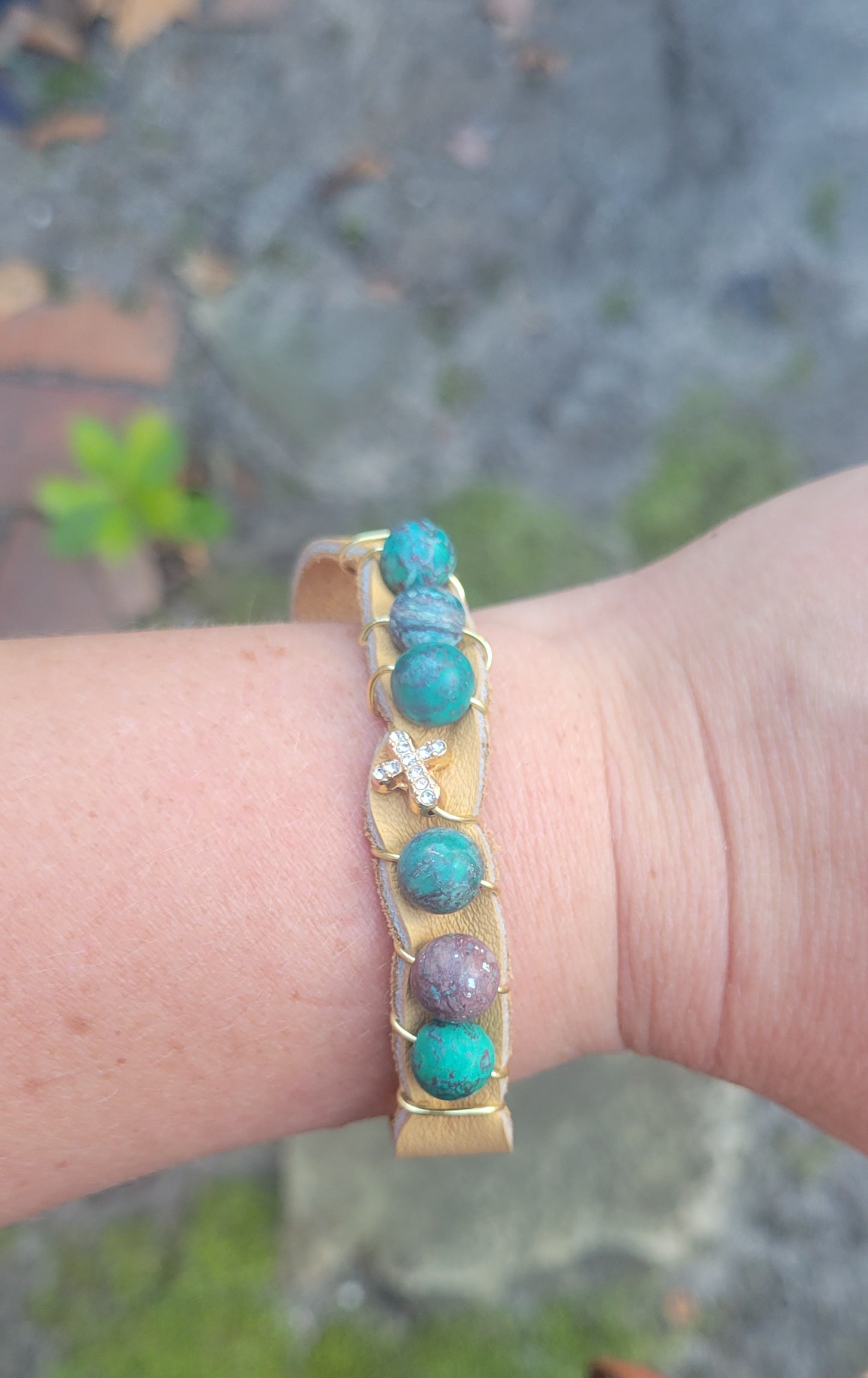 Aqua Terra Wire Wrapped Bracelet
