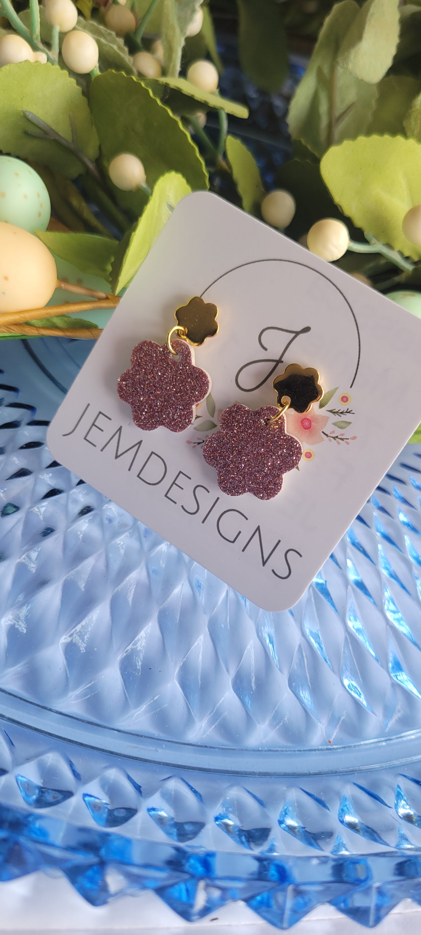 Pink Small Daisy Earrings