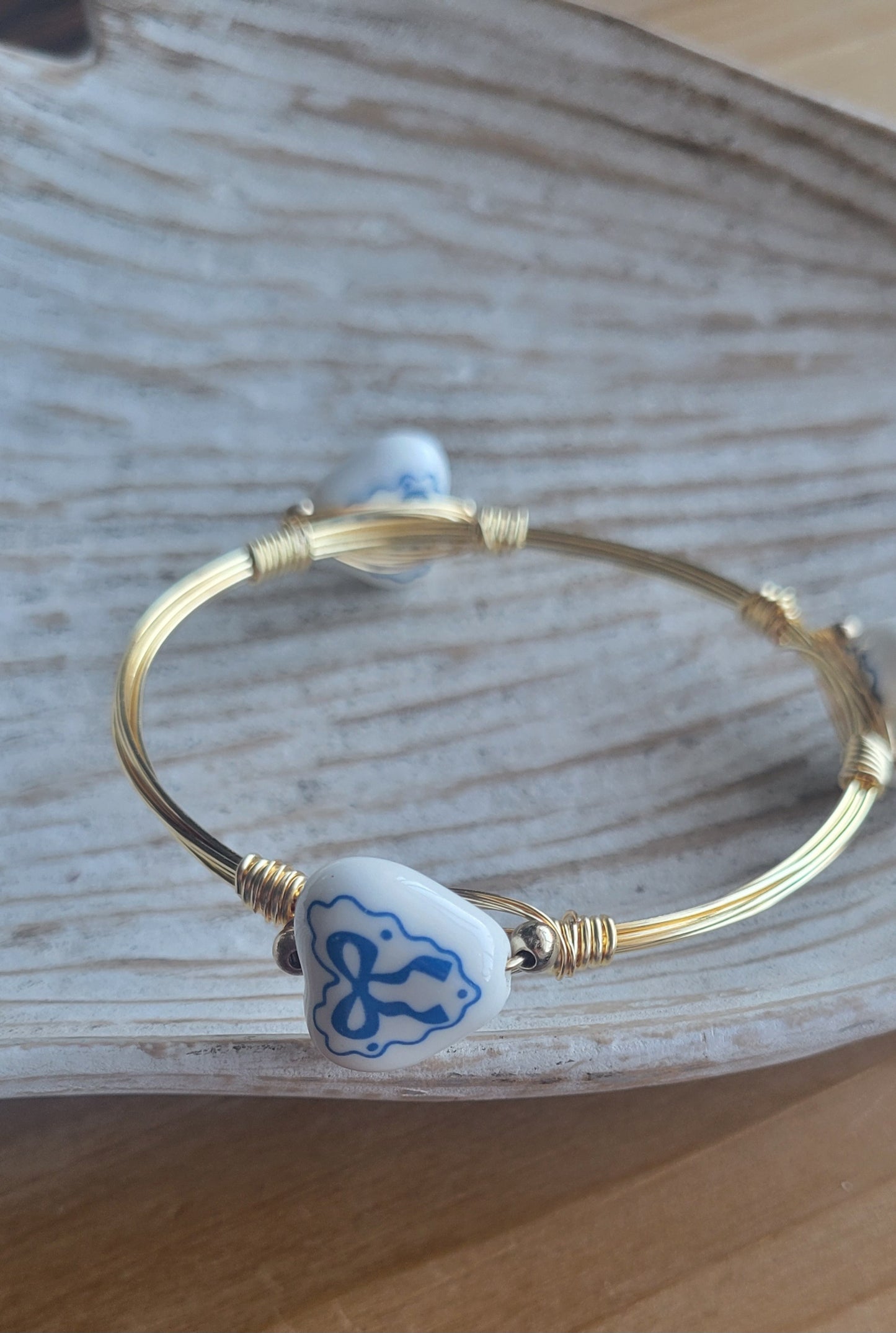 Porcelain Heart Bangles