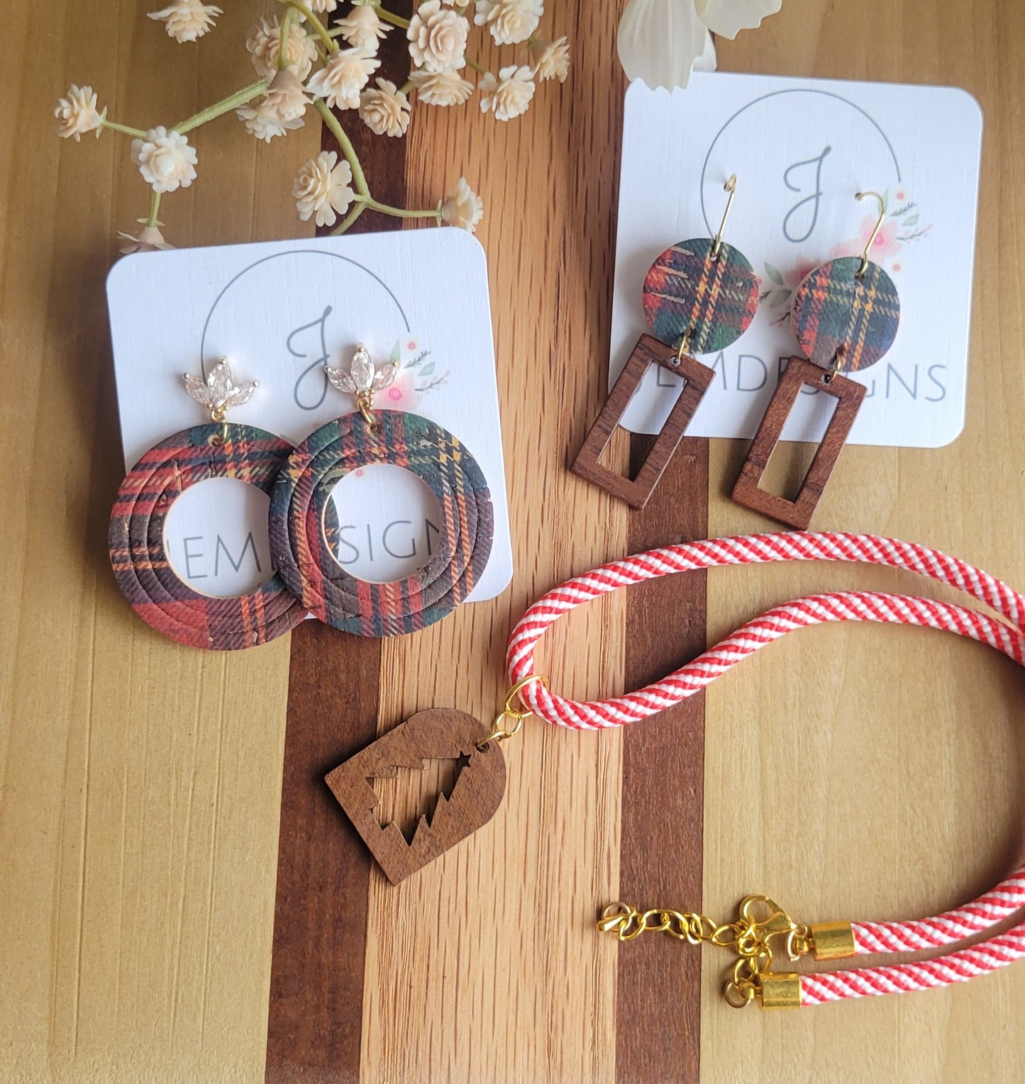 Christmas Plaid Earrings