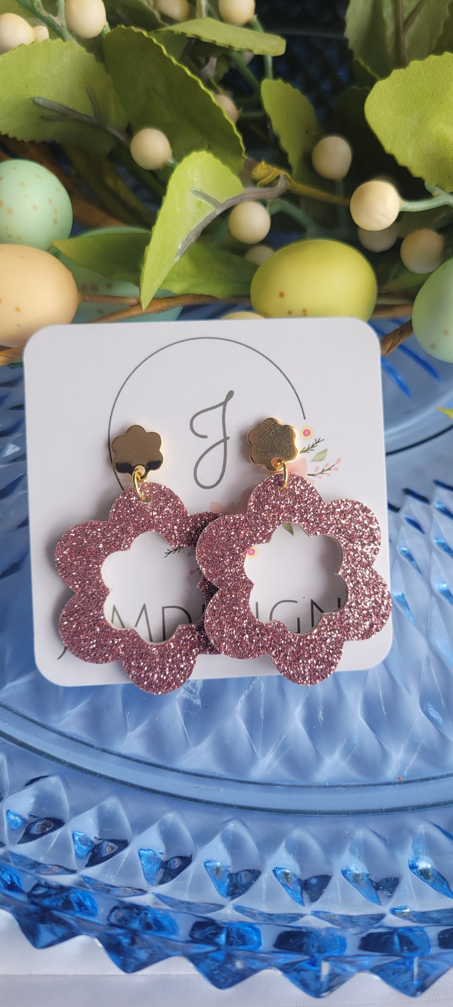 Pink Daisy Earrings