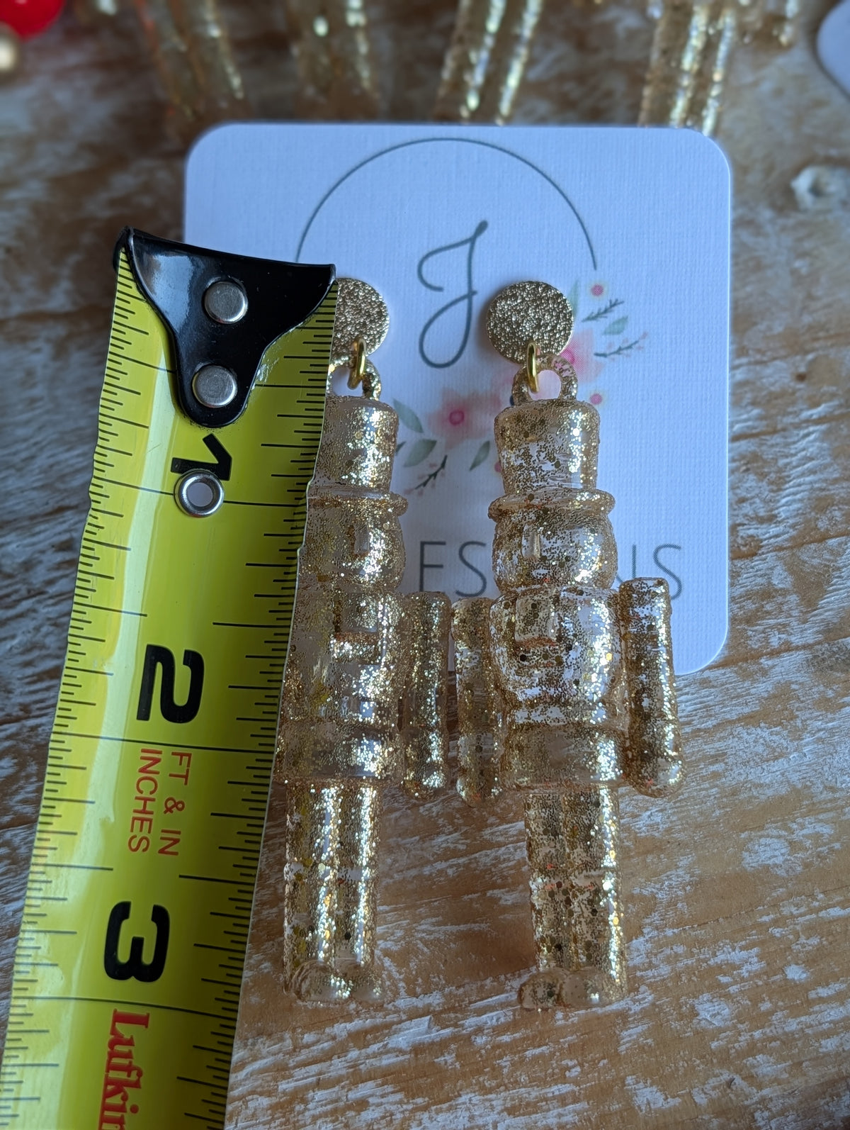 Gold Icy Nutcracker Earrings