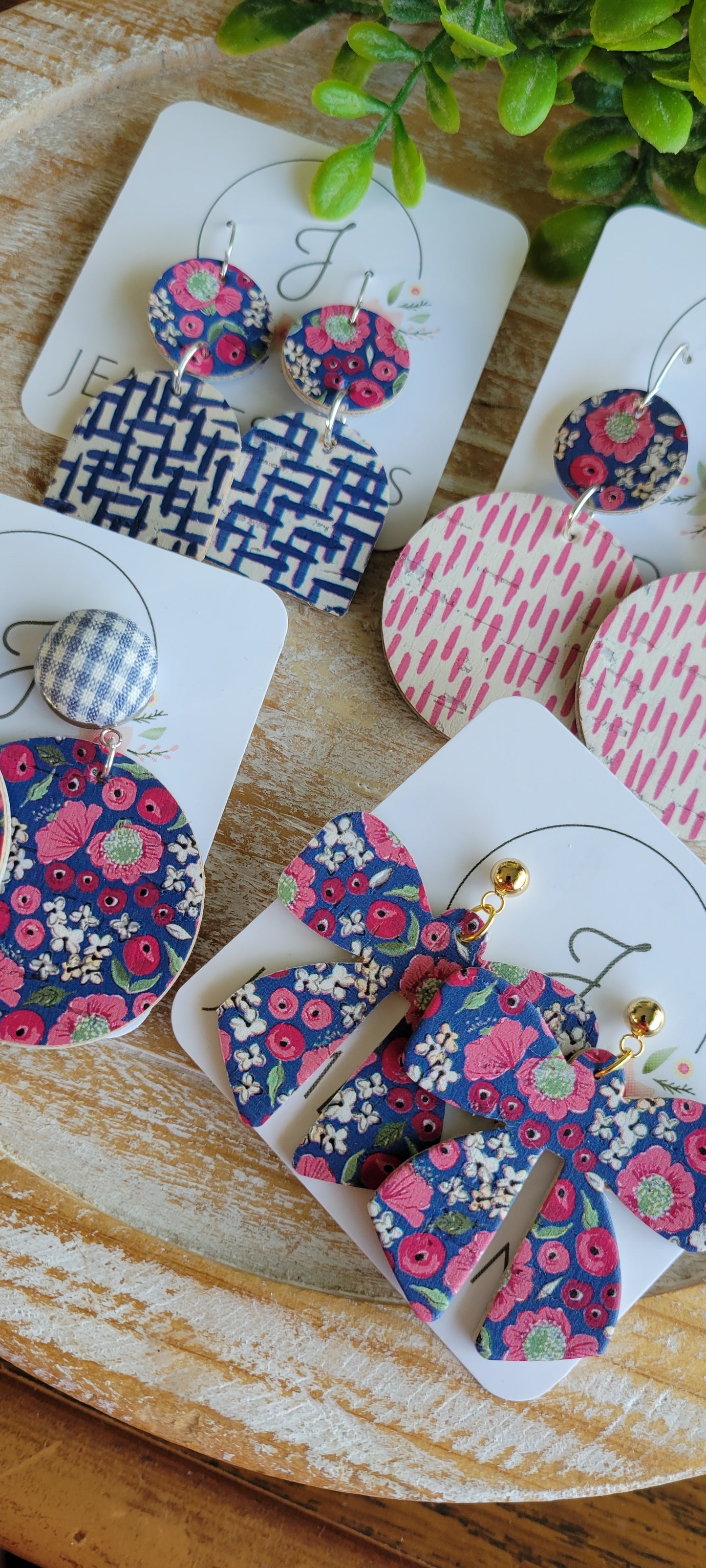 Pink Cork Earrings