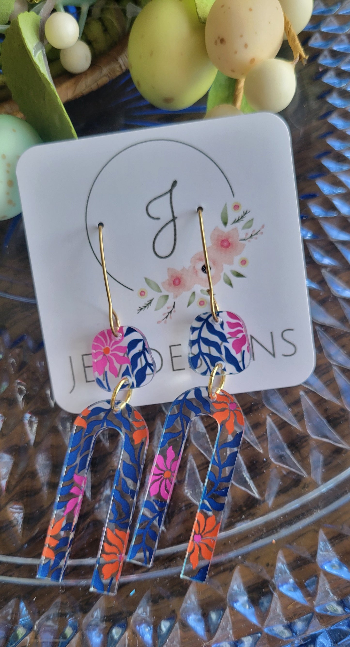 Acrylic Floral Earrings
