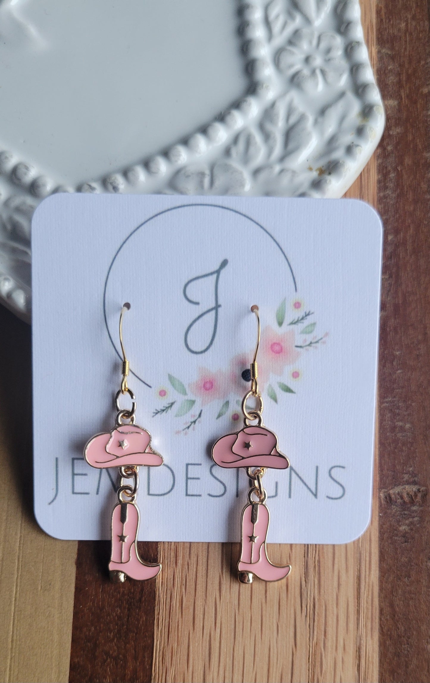 Cowgirl Hat and Boots Earrings