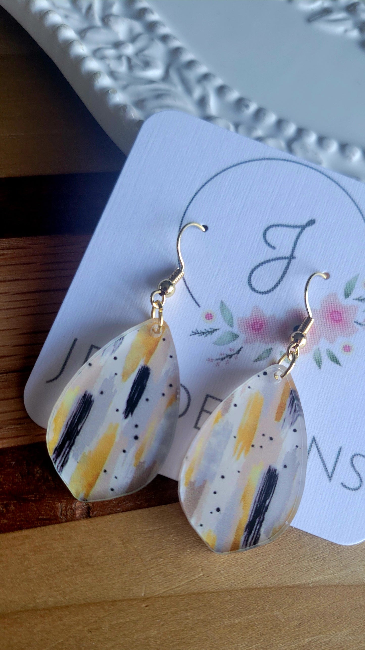 Paint Stripes Acrylic Earrings