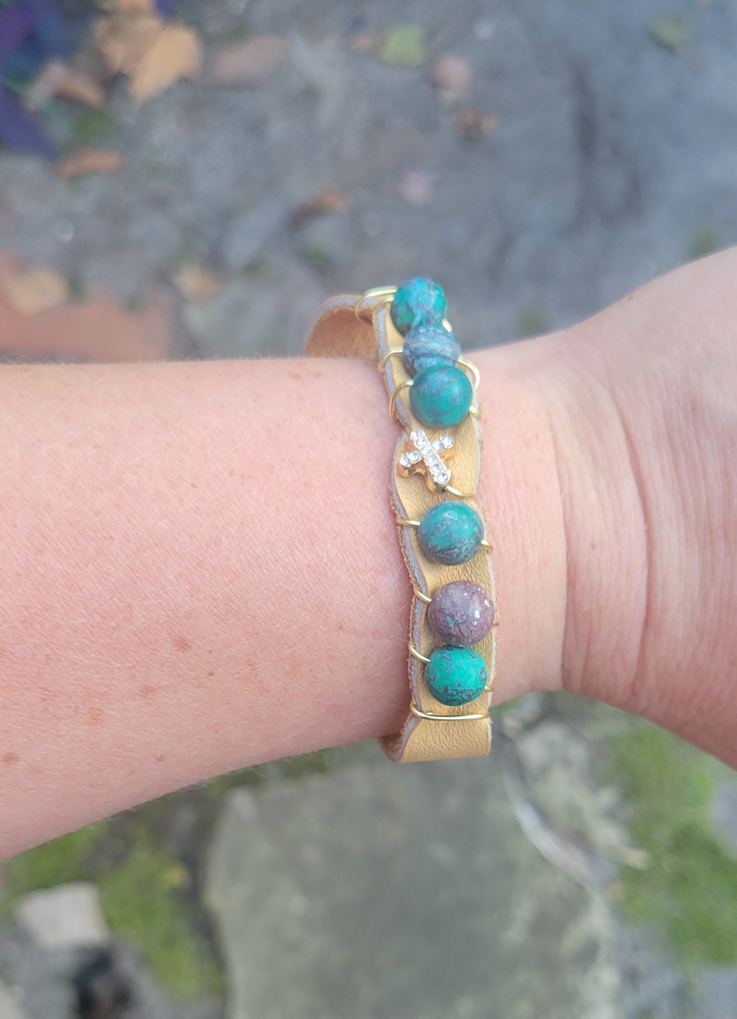 Aqua Terra Wire Wrapped Bracelet
