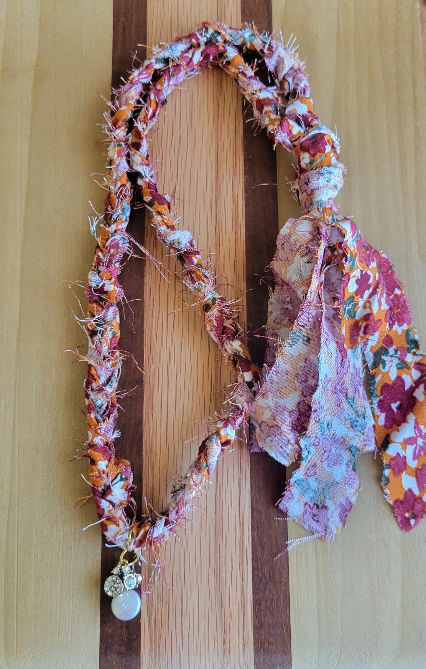 Braided Fabric Scarf Necklaces