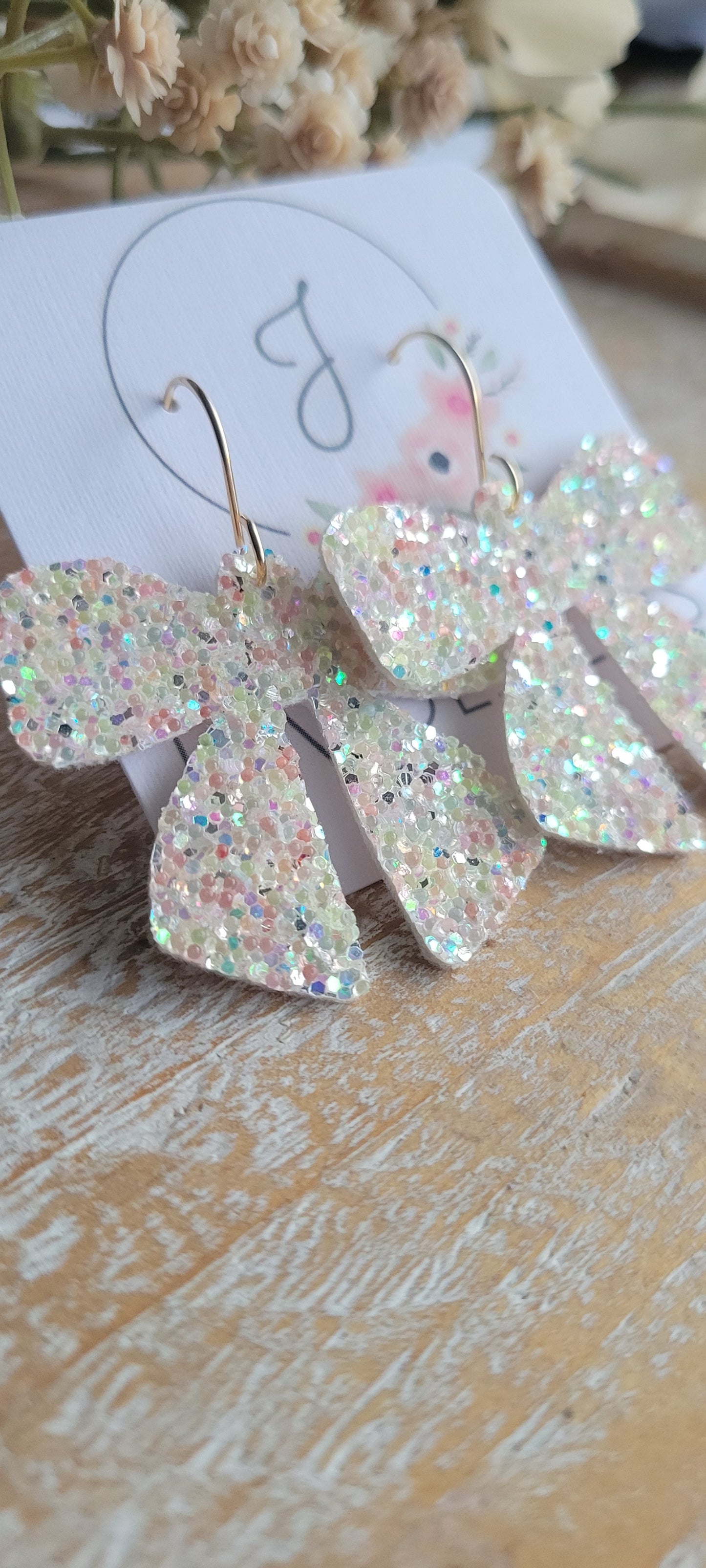 Fairy Dust Bow Earrings