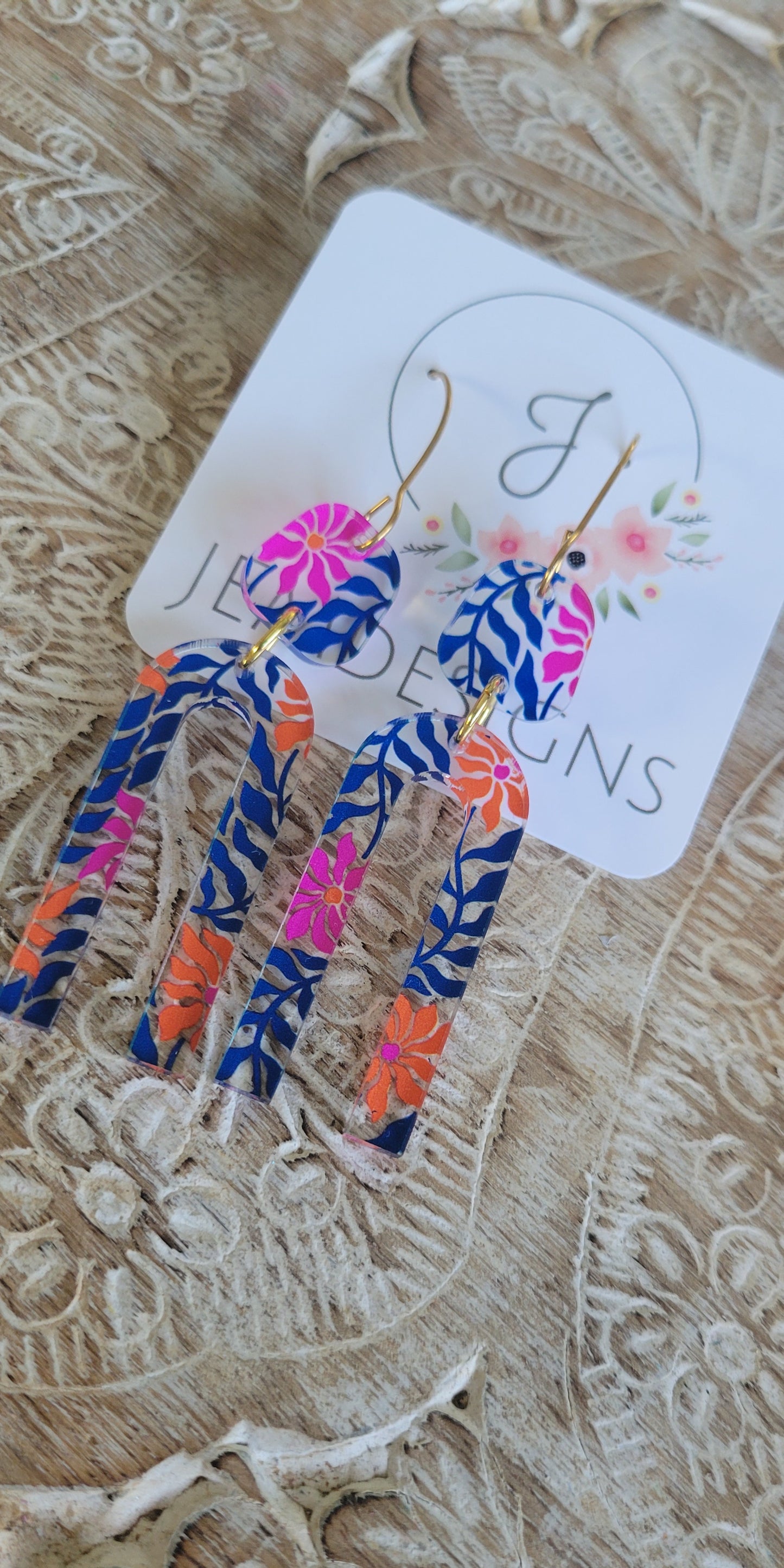 Acrylic Floral Earrings