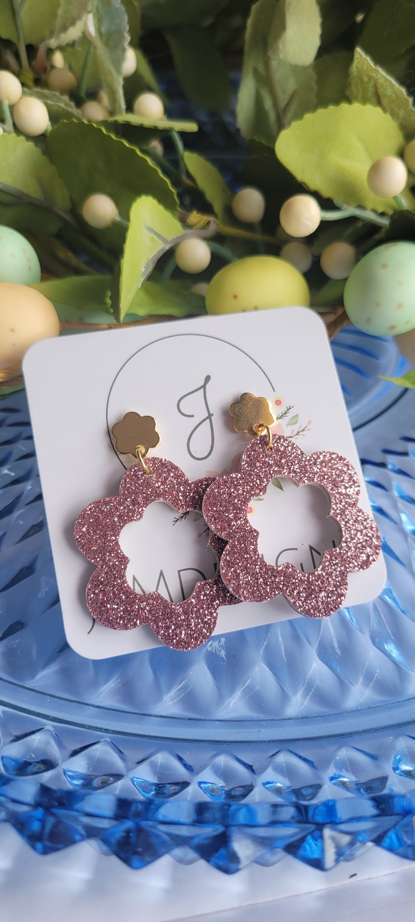 Pink Daisy Earrings
