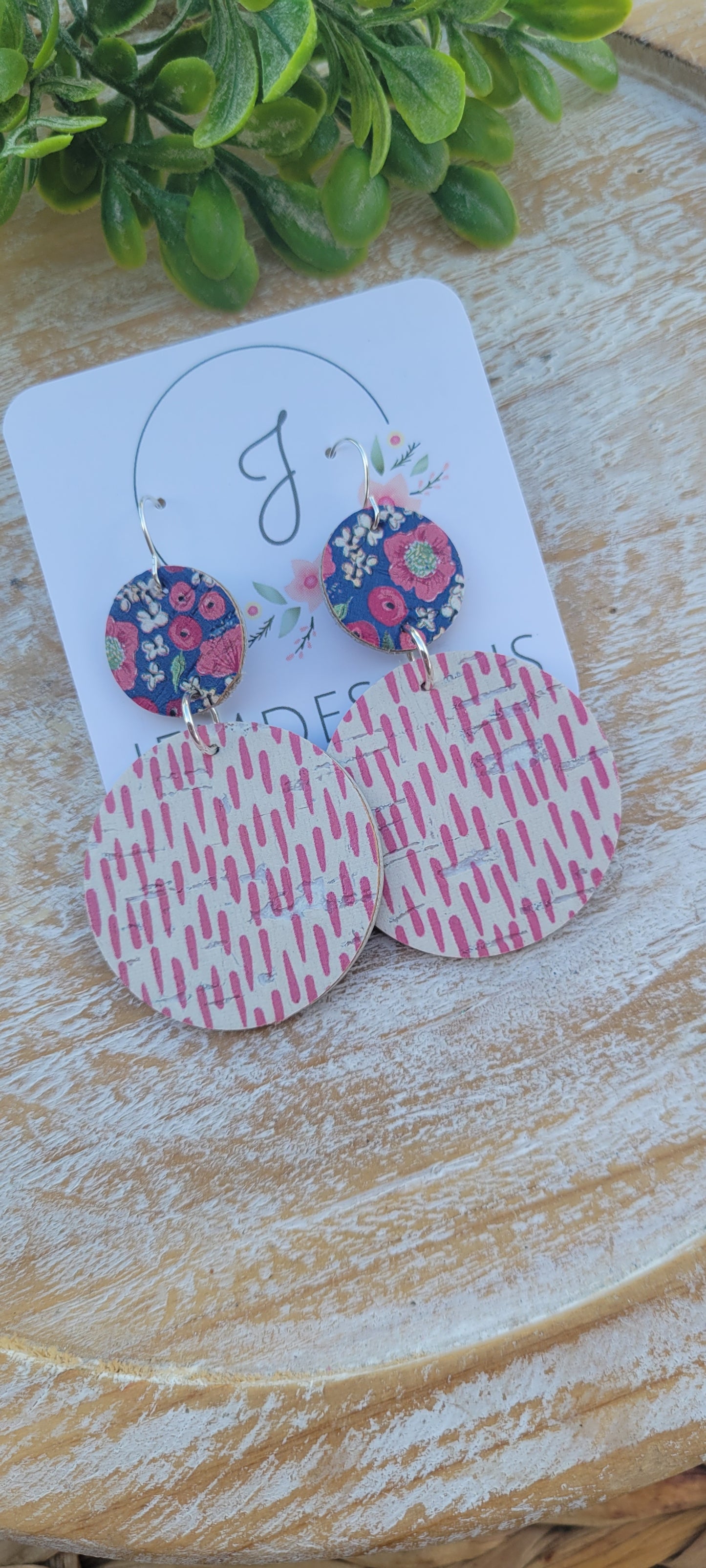Pink Cork Earrings