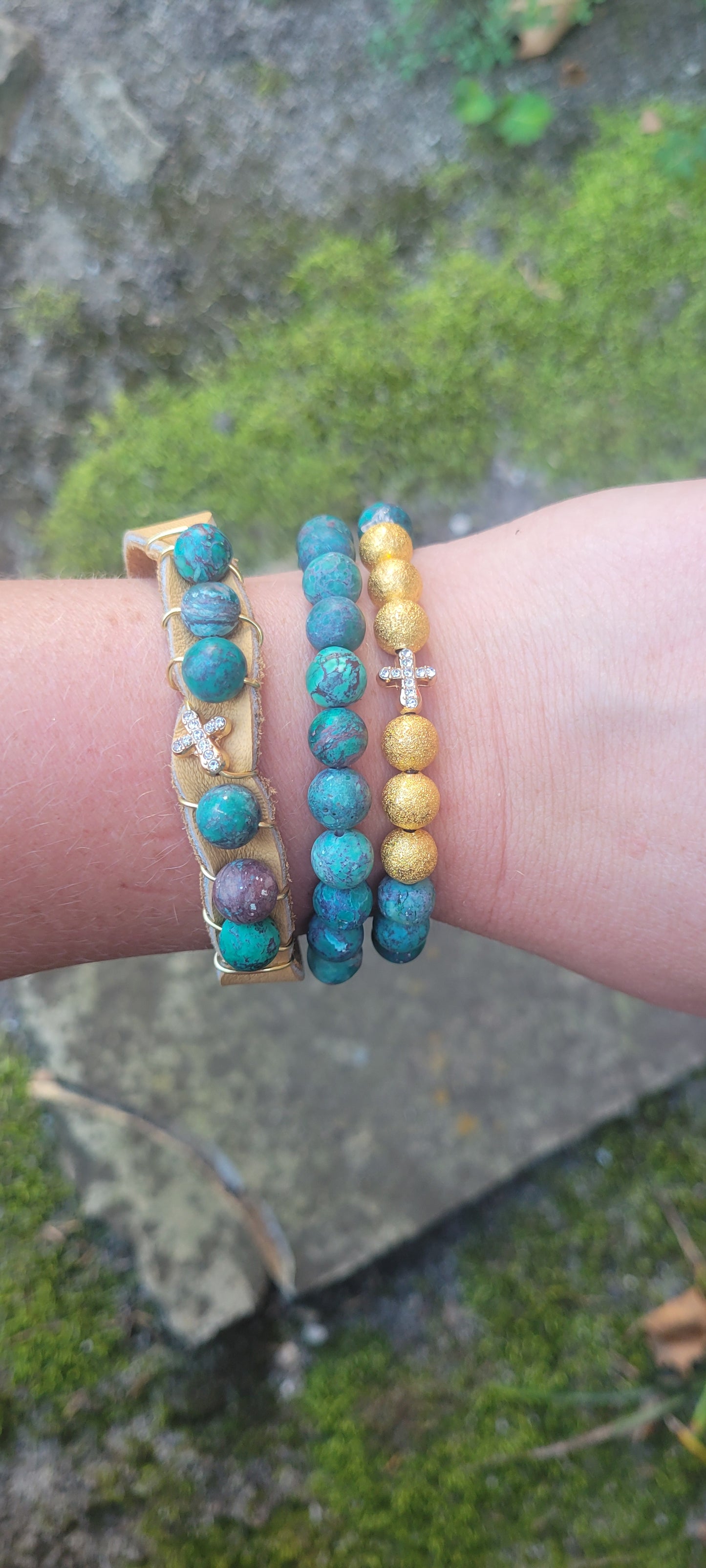 Aqua Terra Wire Wrapped Bracelet