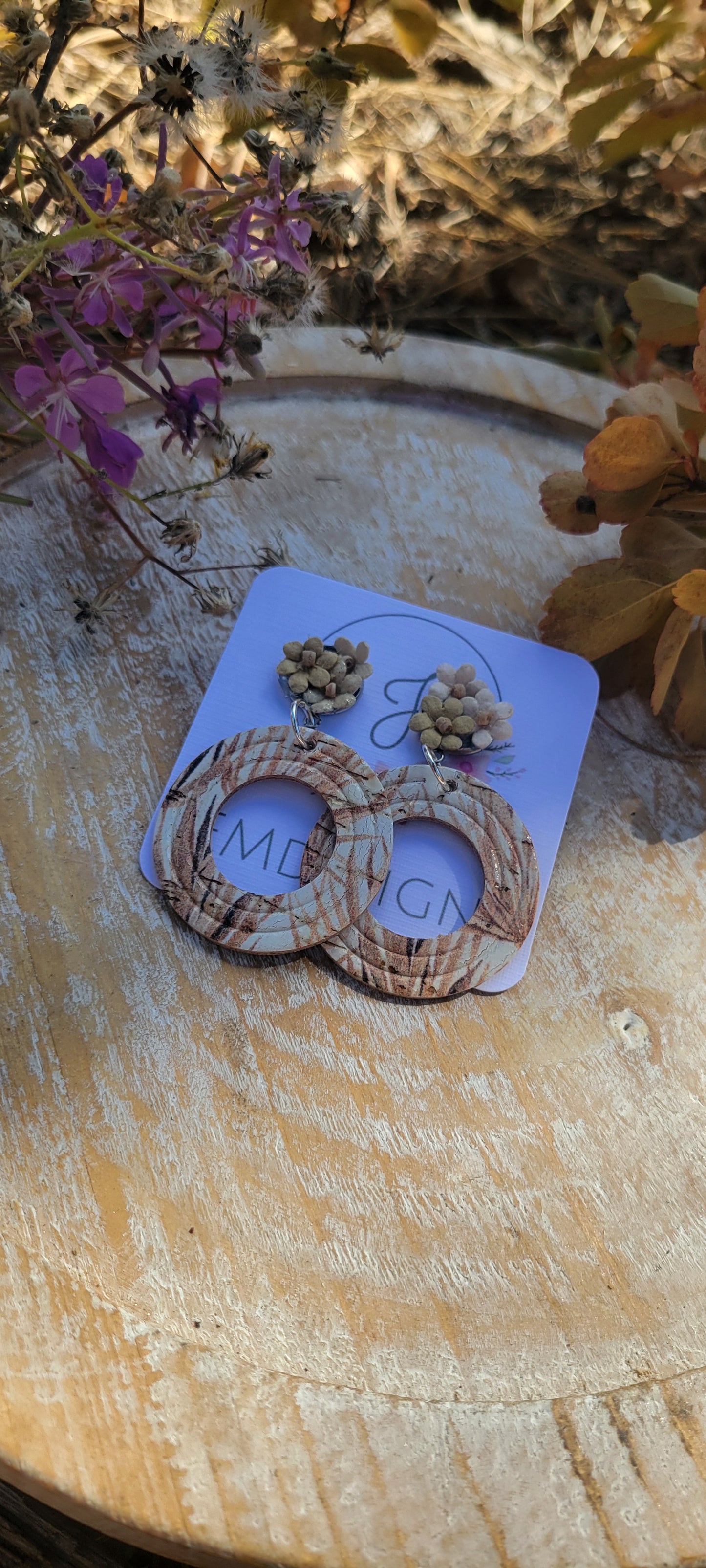 Whispers of Autumn Circle Earrings