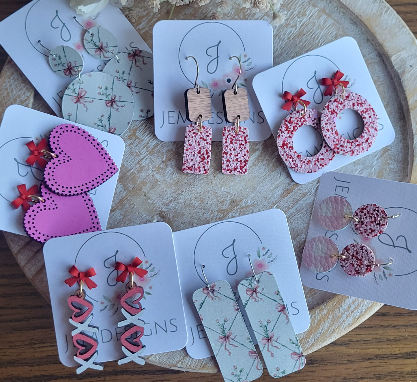 Flower and Bow Earrings