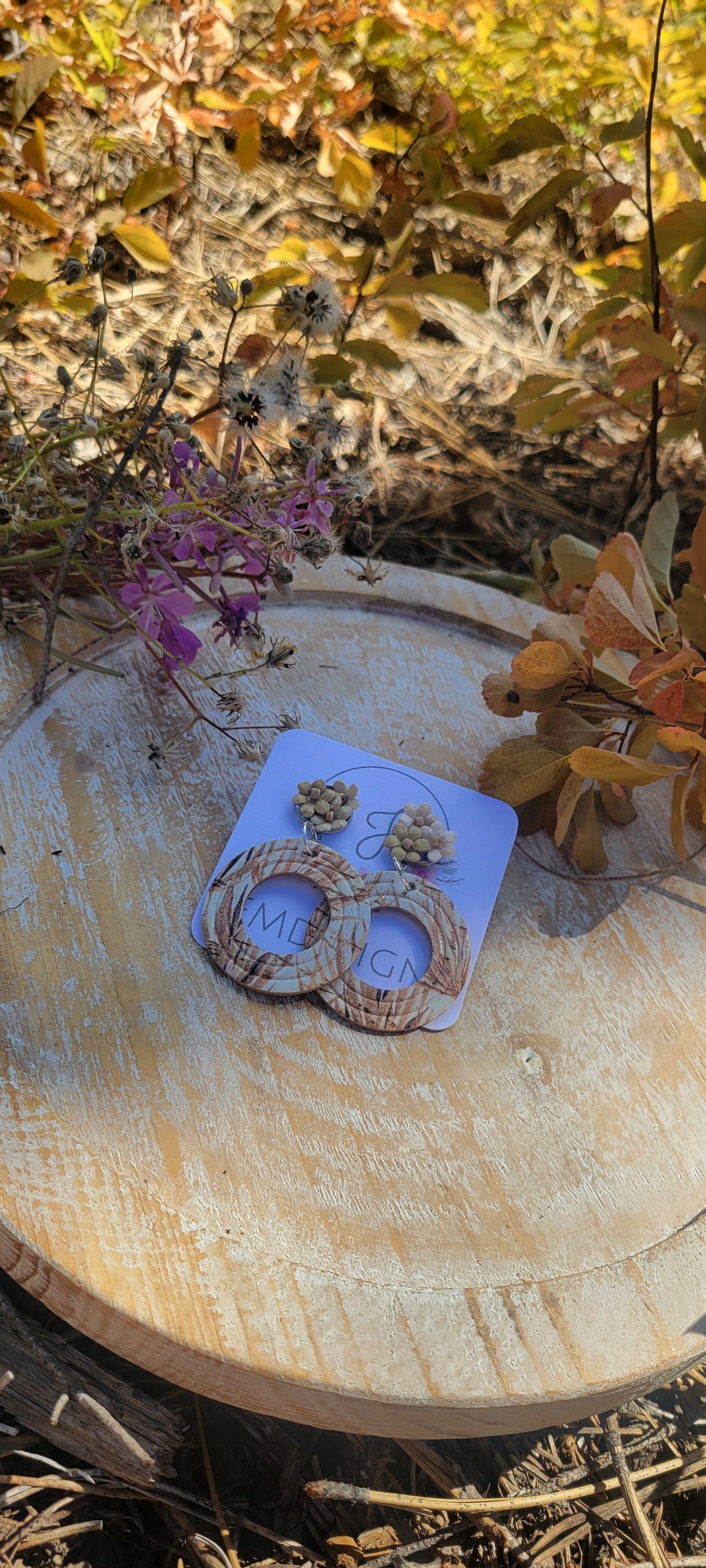 Whispers of Autumn Circle Earrings