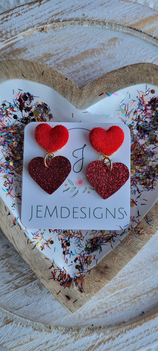 Red Heart Earrings