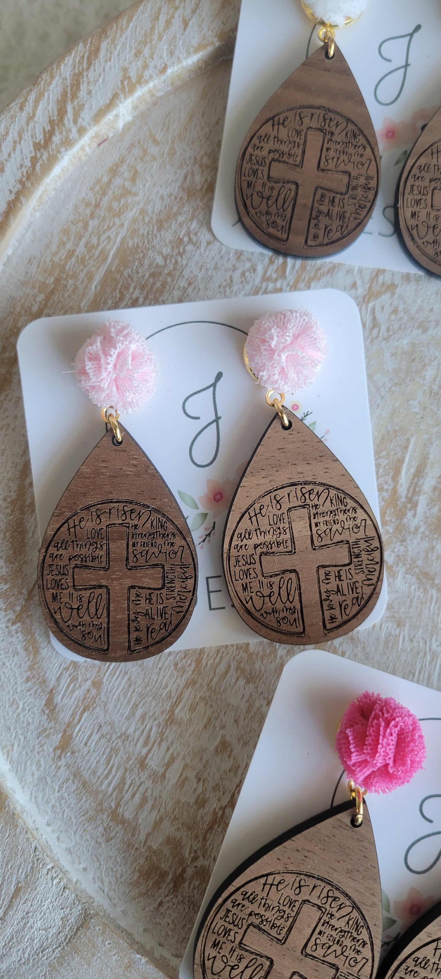 Cross Teardrop Earrings