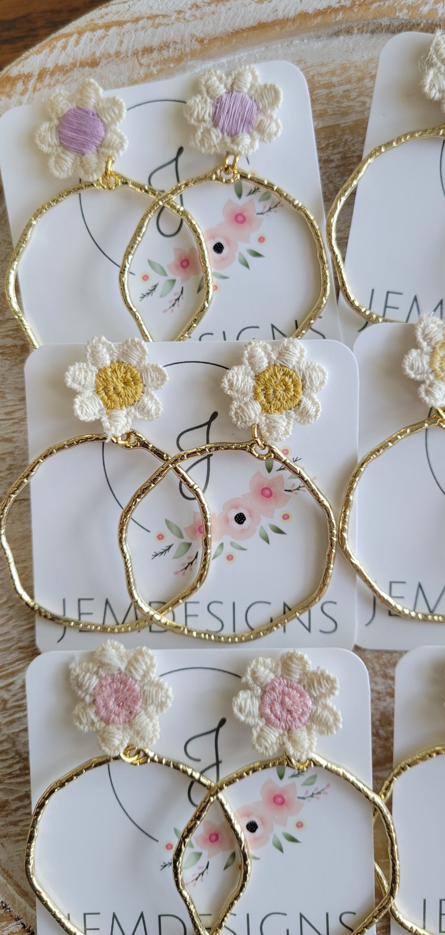 Daisy Circle Earrings