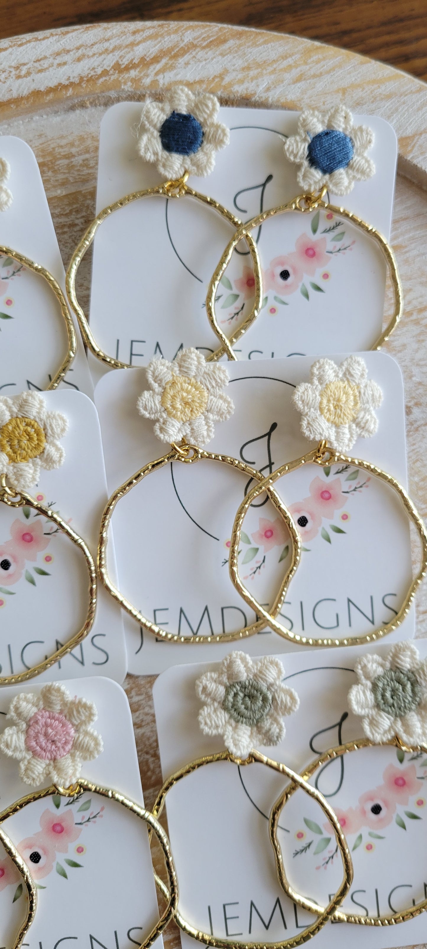 Daisy Circle Earrings