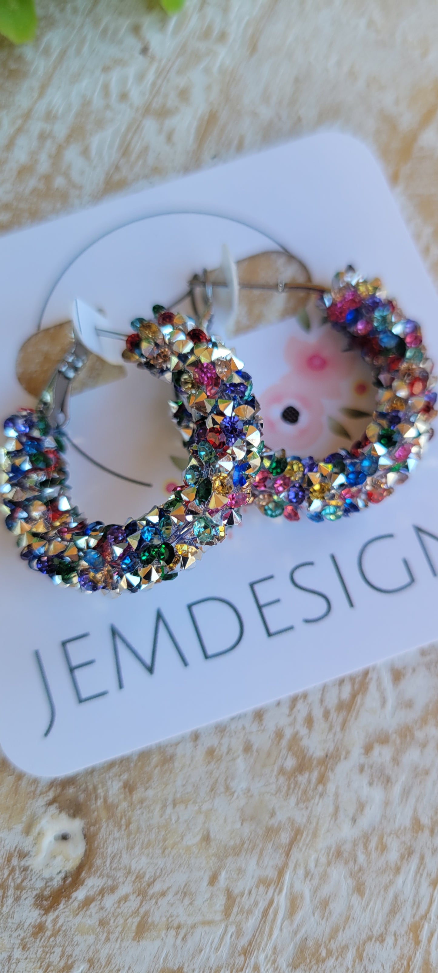 Party Time Tiny Glitter Hoop Earrings