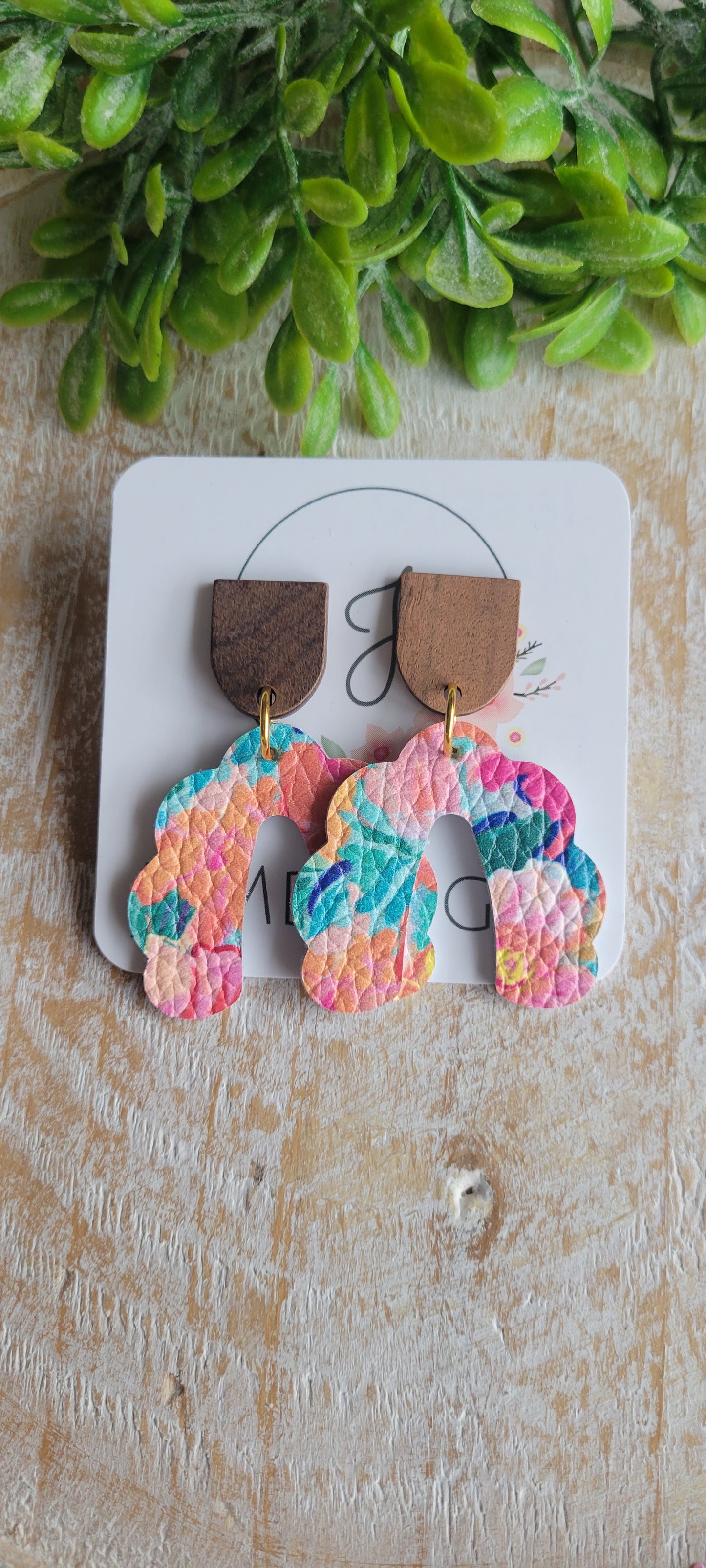 Ellie Earrings in Bright Floral