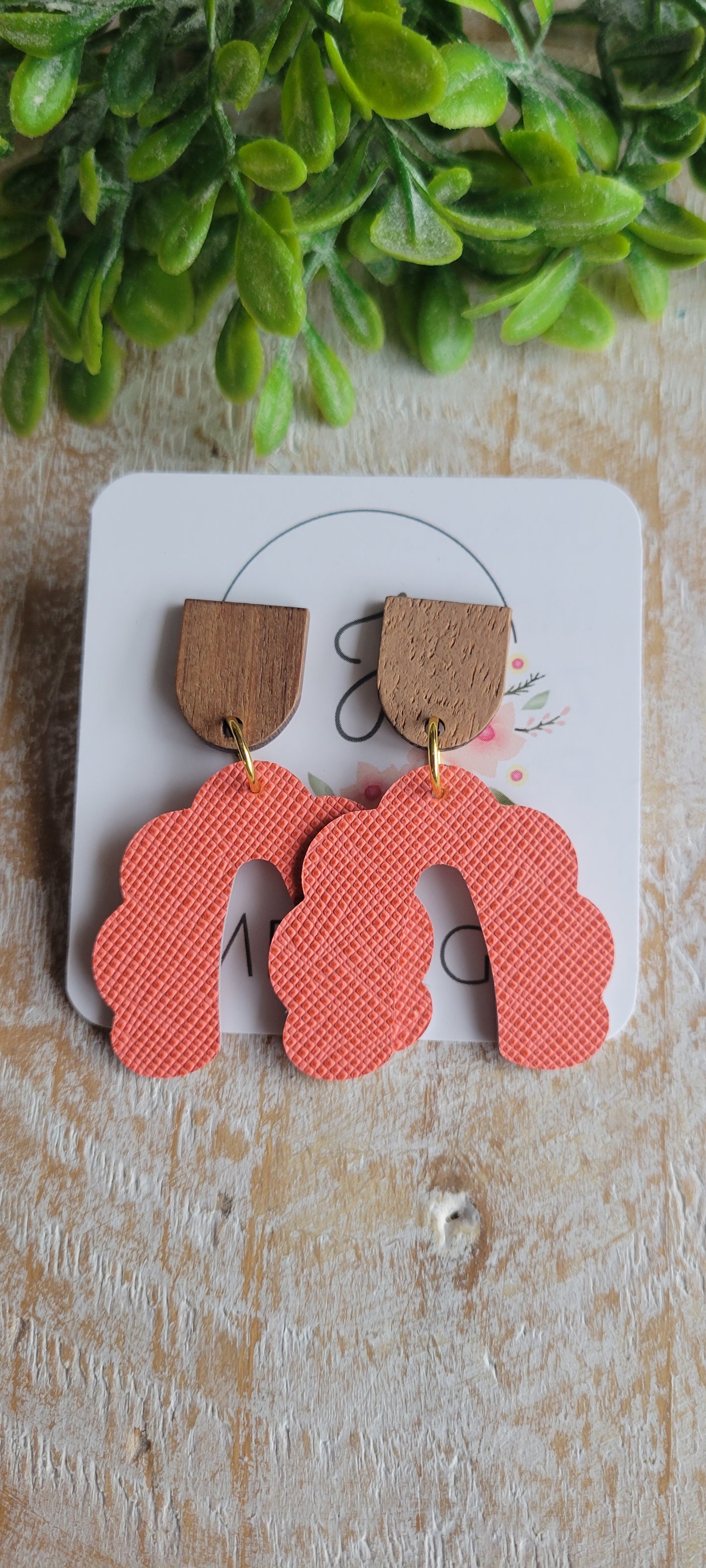 Ellie Earrings in Coral