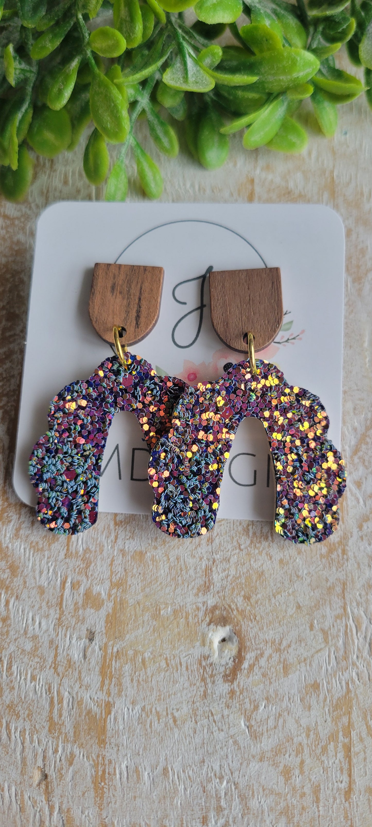 Ellie Earrings in Glitter