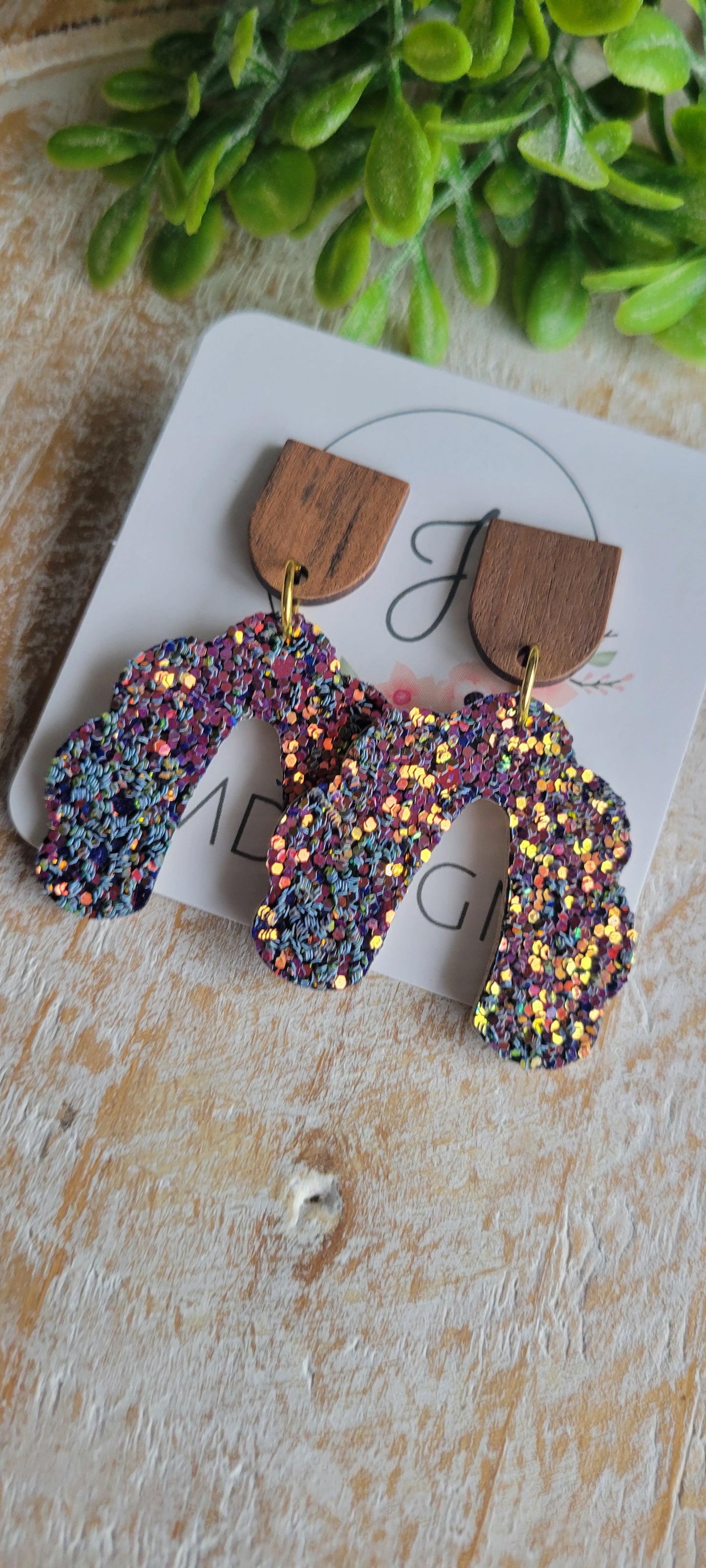 Ellie Earrings in Glitter