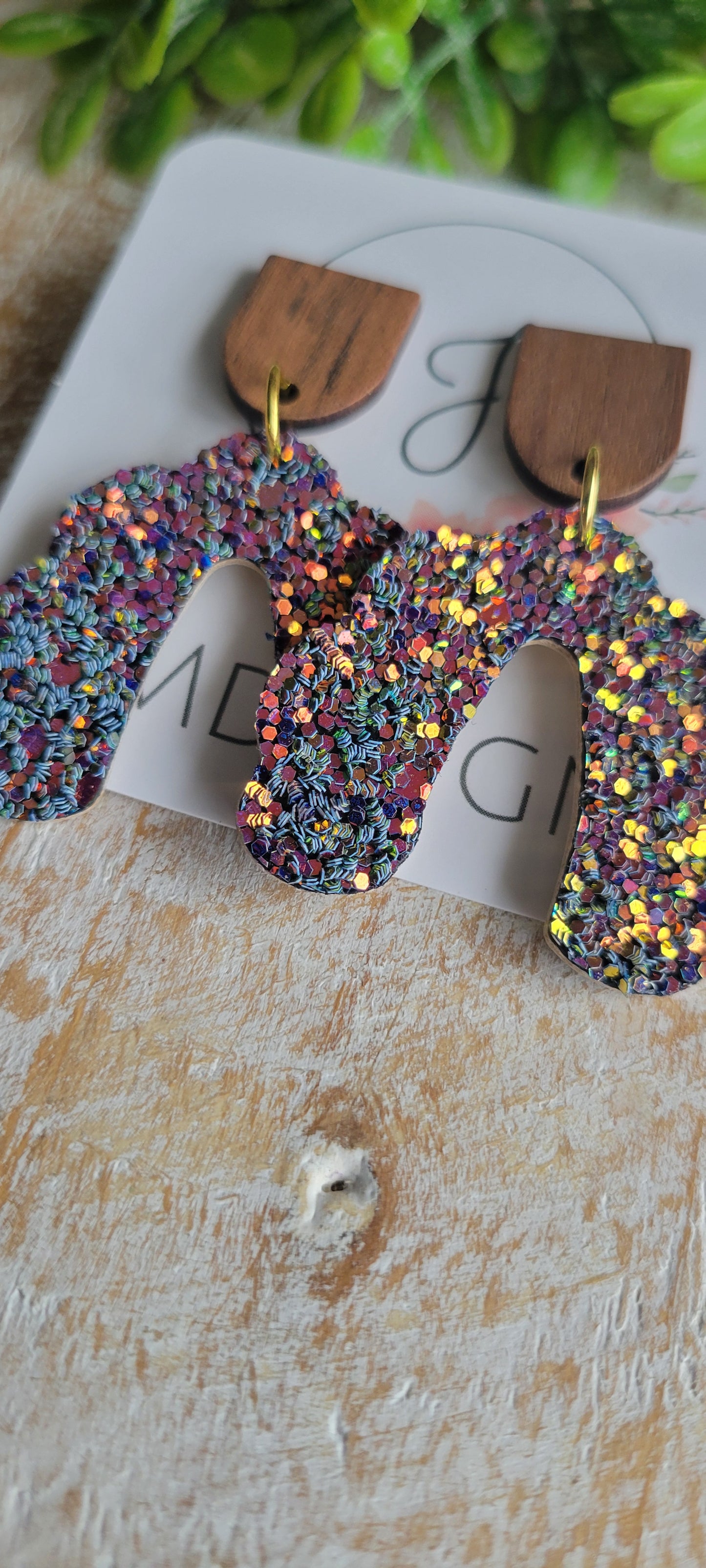 Ellie Earrings in Glitter