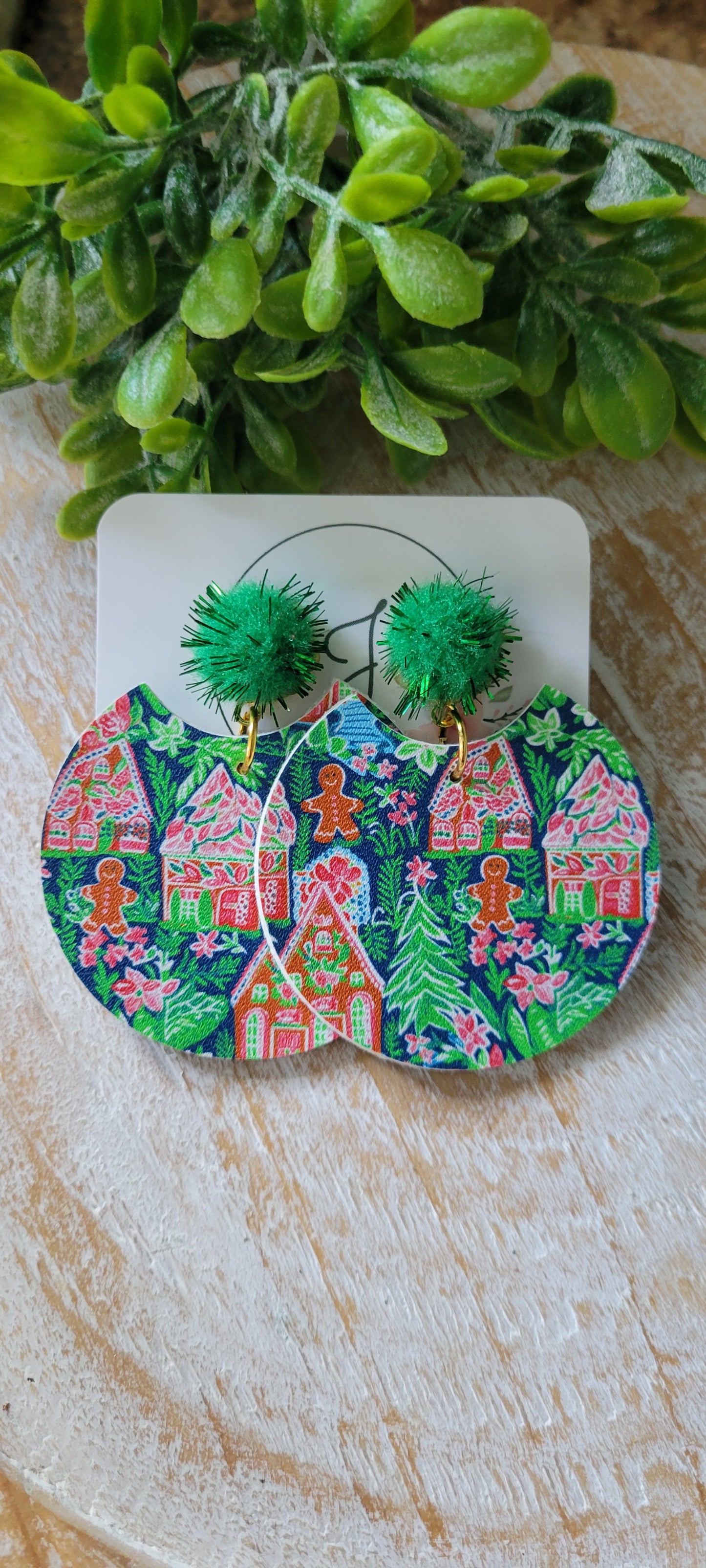 Gingerbread House Double-sided Earrings