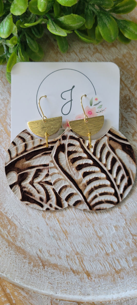 Tooled Leather Earrings