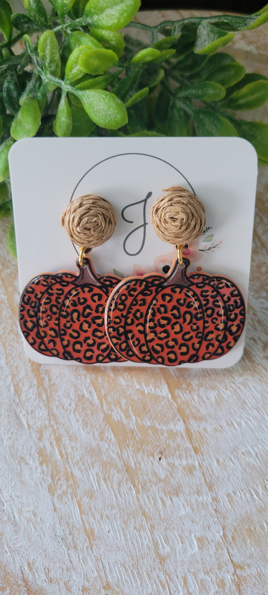 Orange Pumpkin Earrings