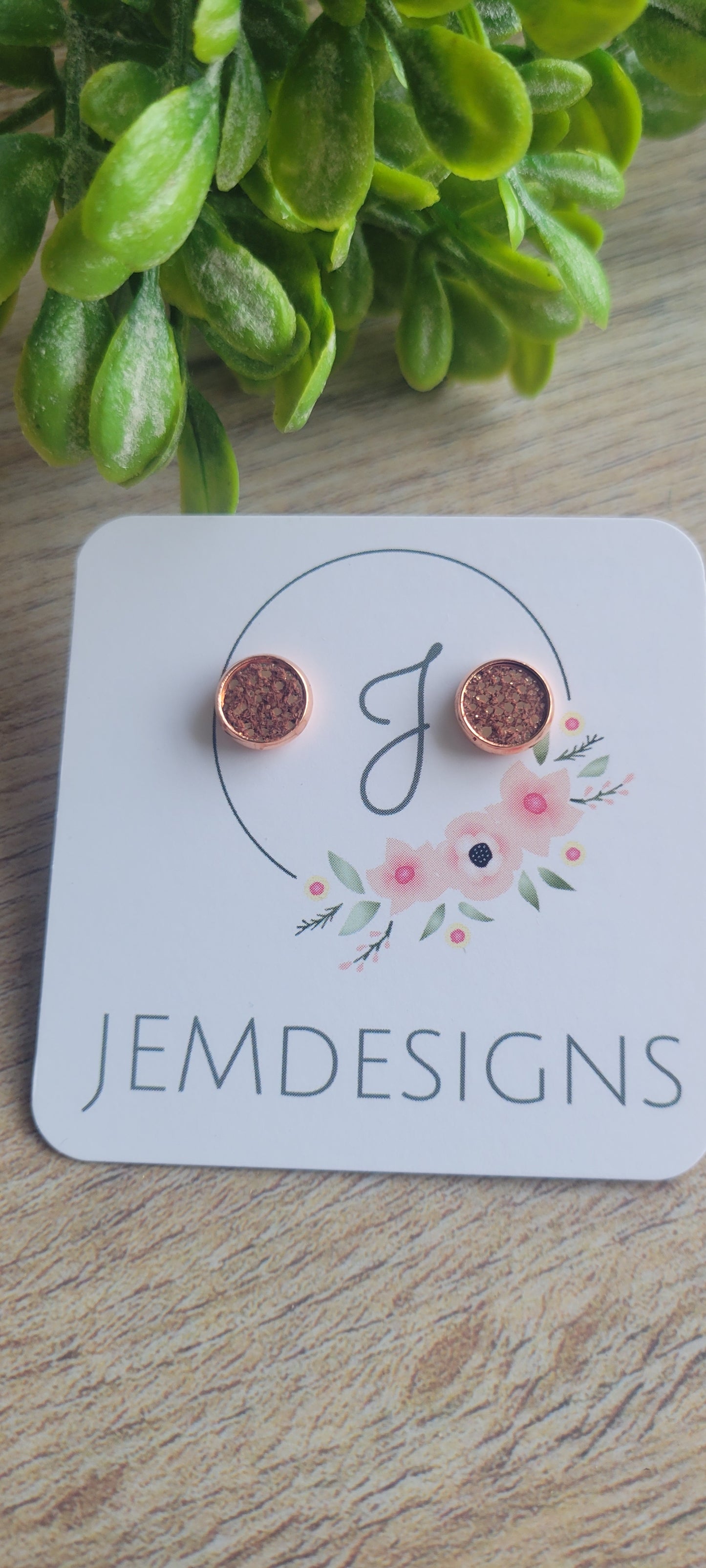 Rose Gold Stud Earrings