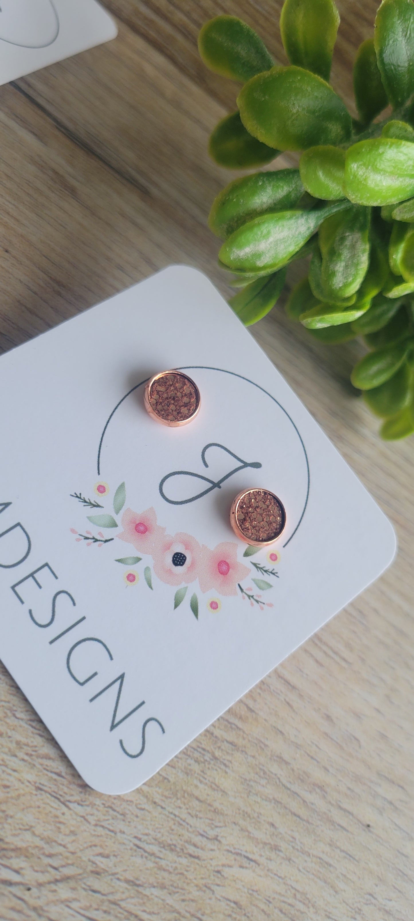 Rose Gold Stud Earrings