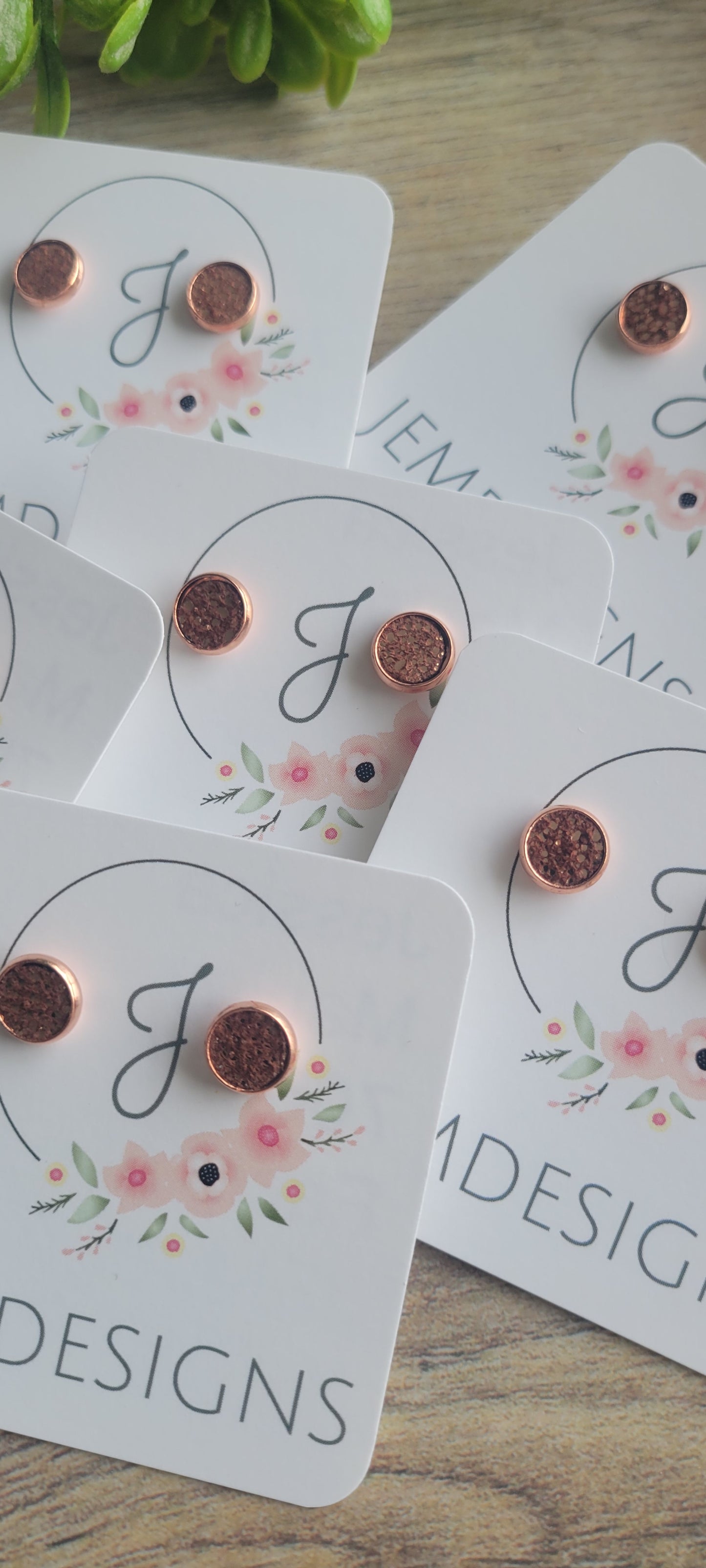 Rose Gold Stud Earrings