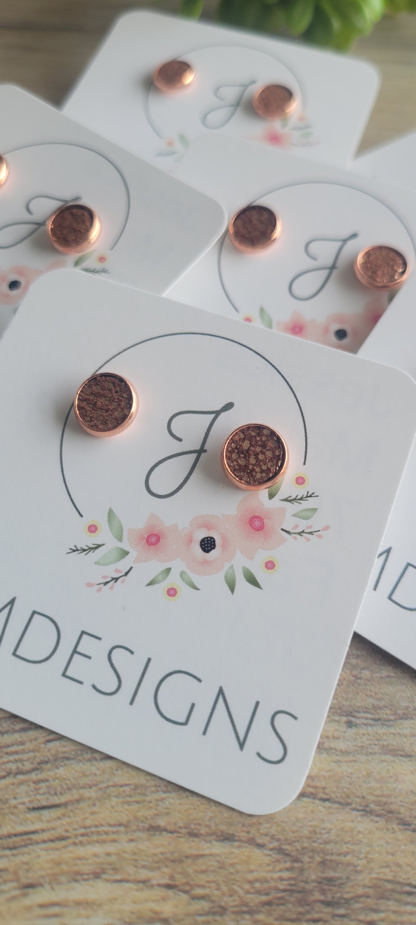 Rose Gold Stud Earrings