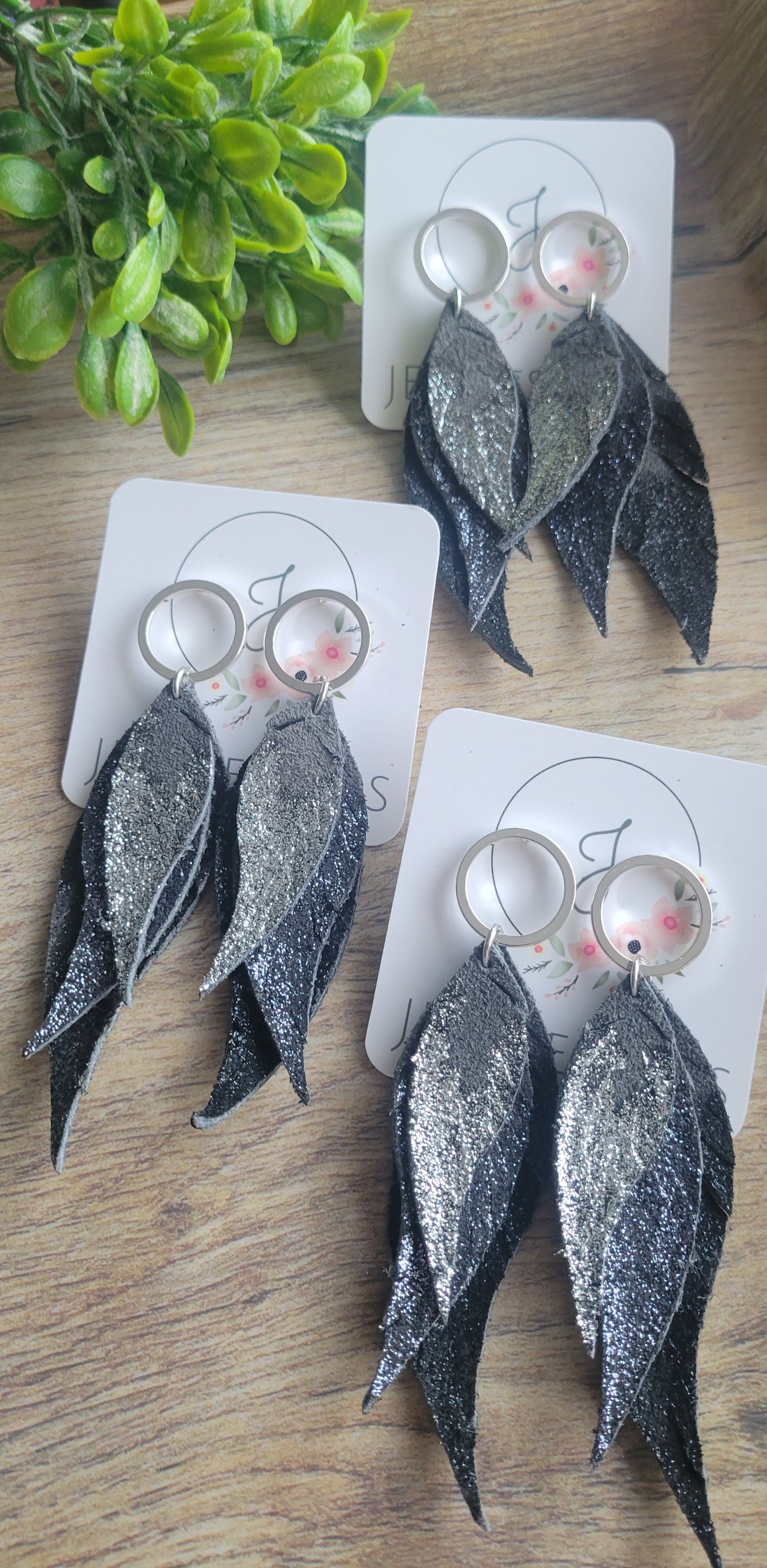 Silver Feather Earrings