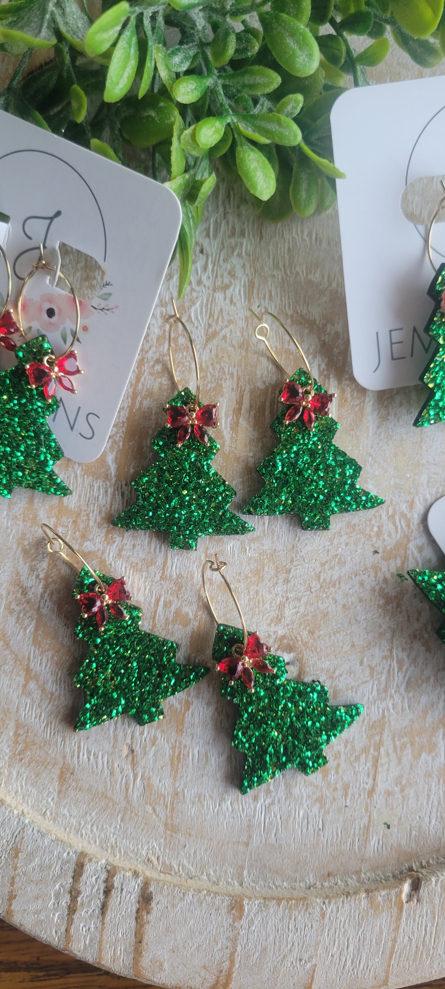 Bow and Tree Earrings