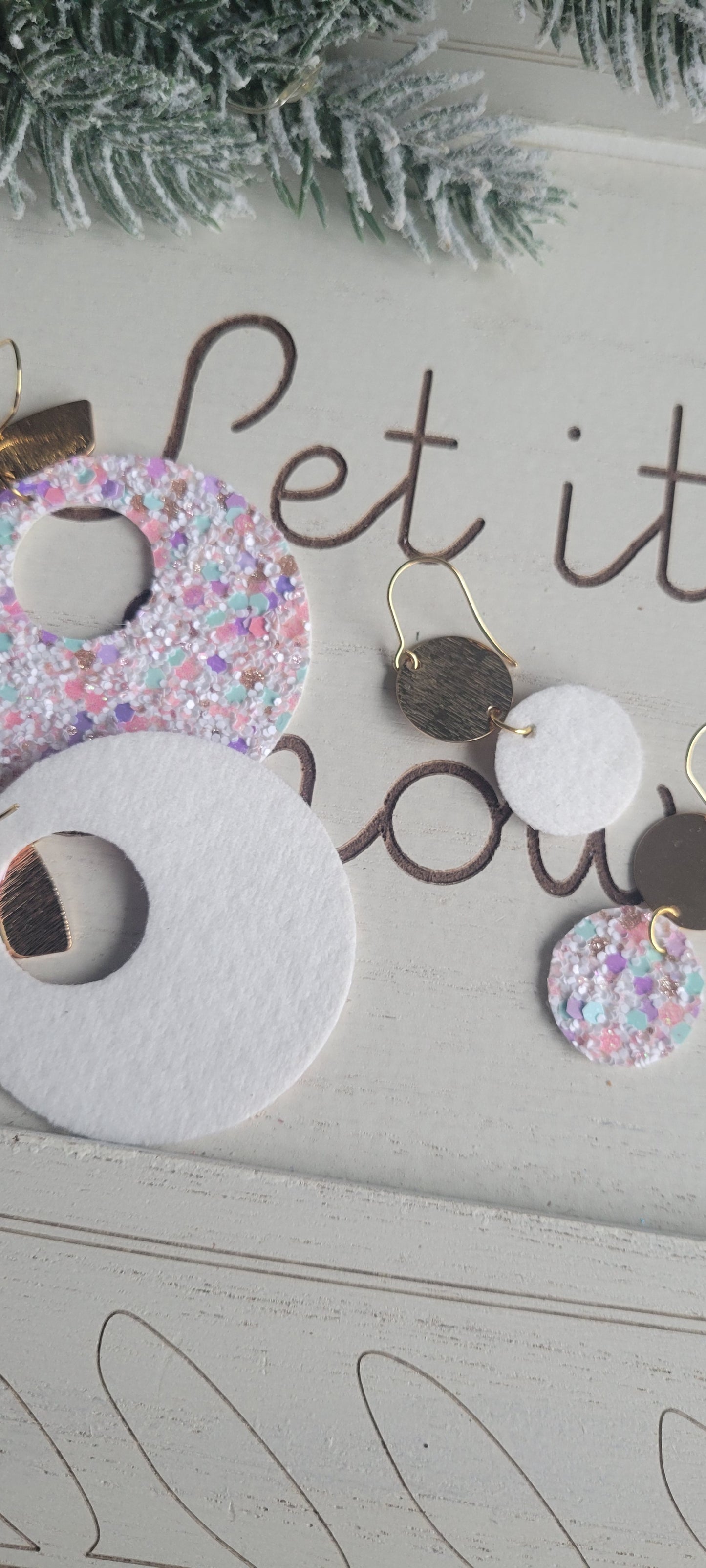 Glitter Circle Earrings