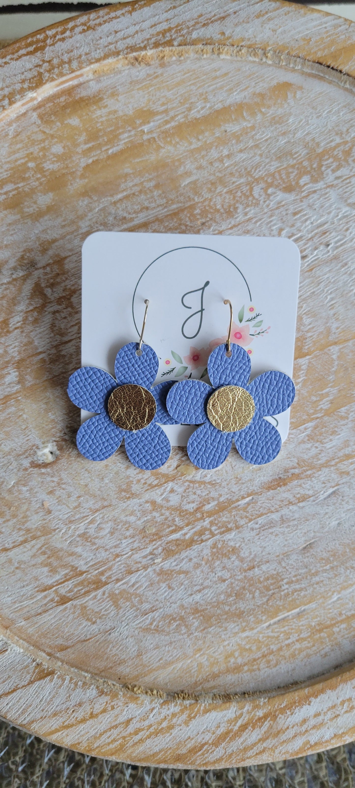 Blue Daisy Earrings