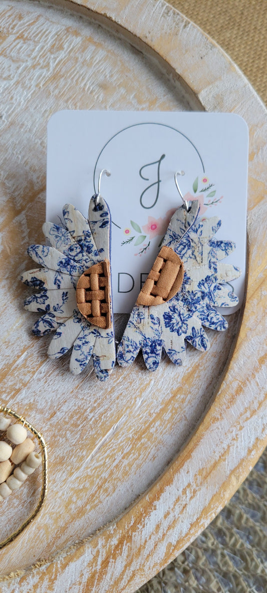 Blue Flower Earrings